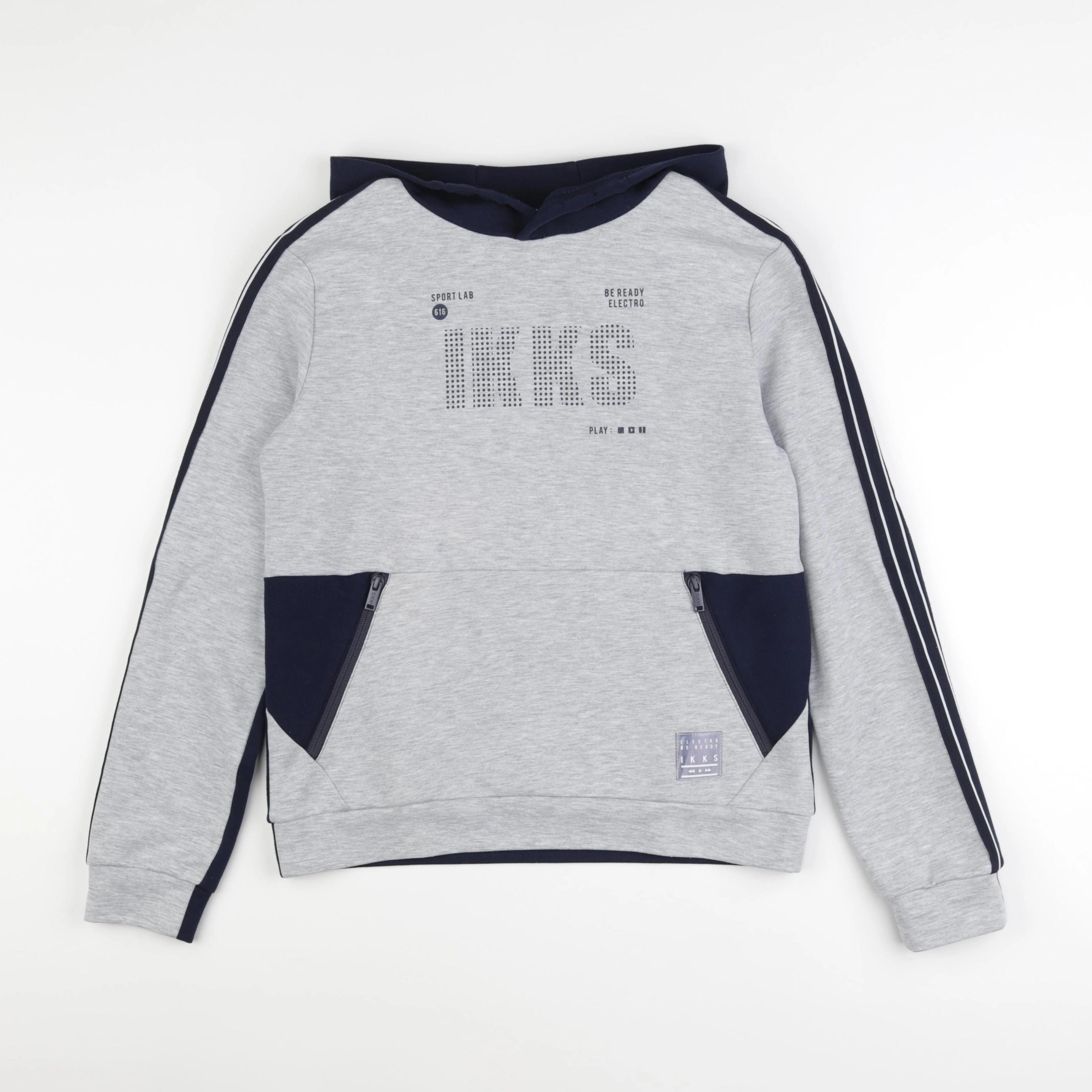 IKKS - sweat gris - 14 ans