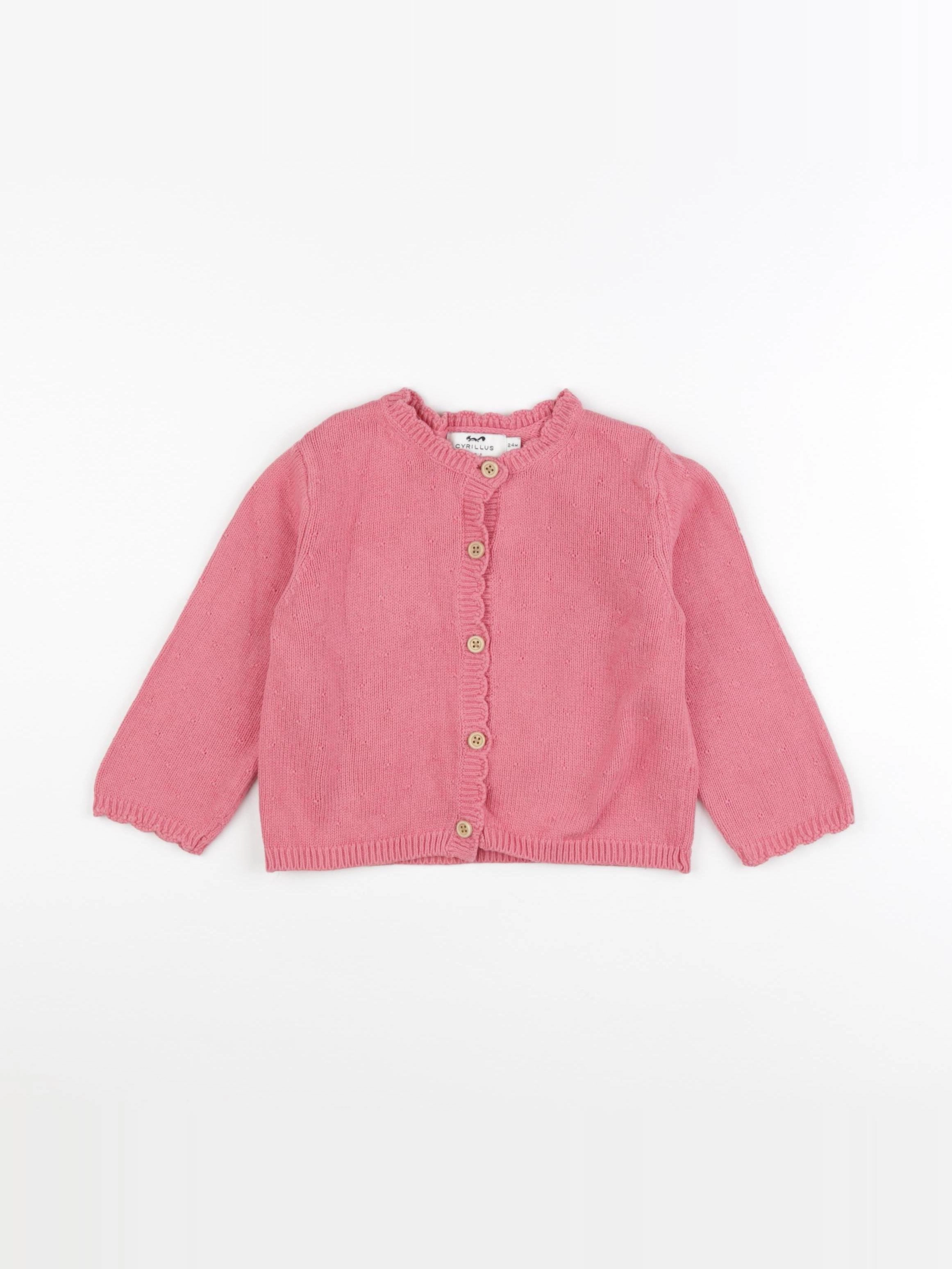 Cyrillus - gilet rose - 24 mois