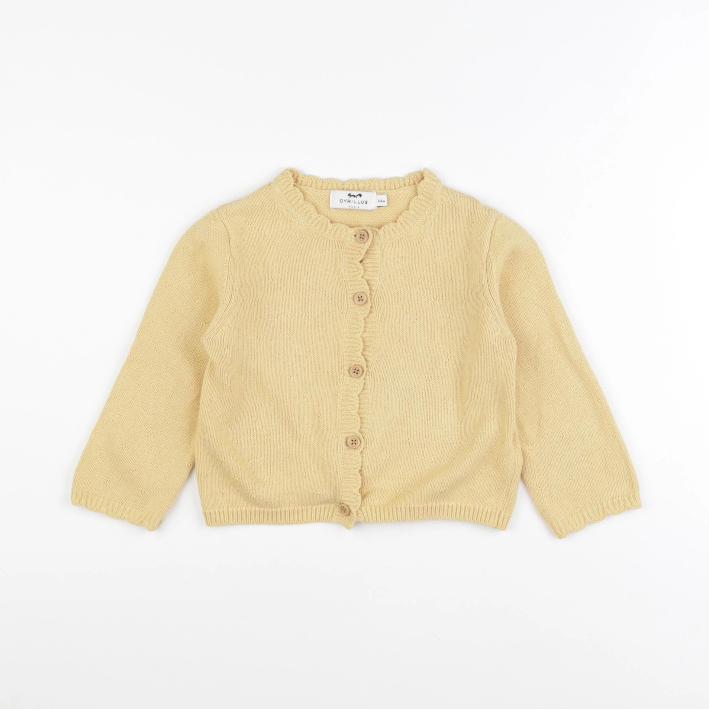 Cyrillus - gilet jaune - 24 mois