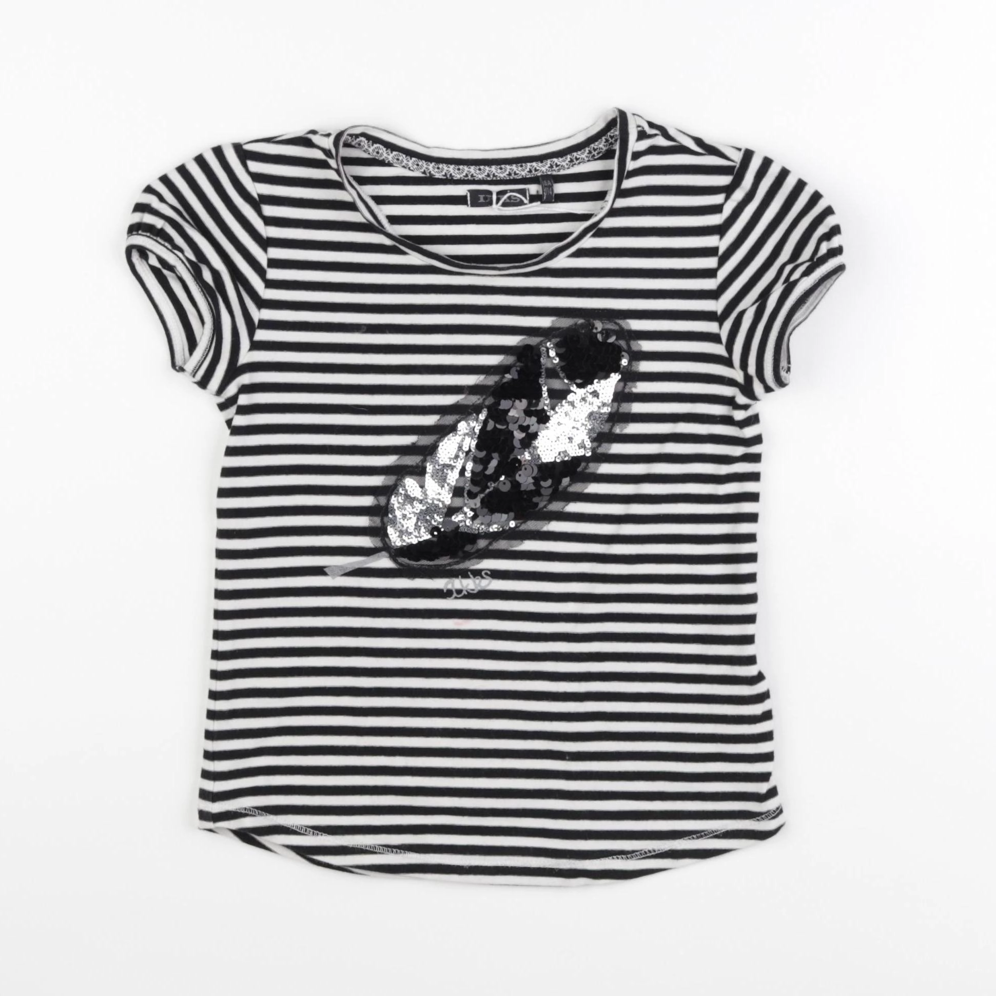 IKKS - tee-shirt blanc, noir - 6 ans