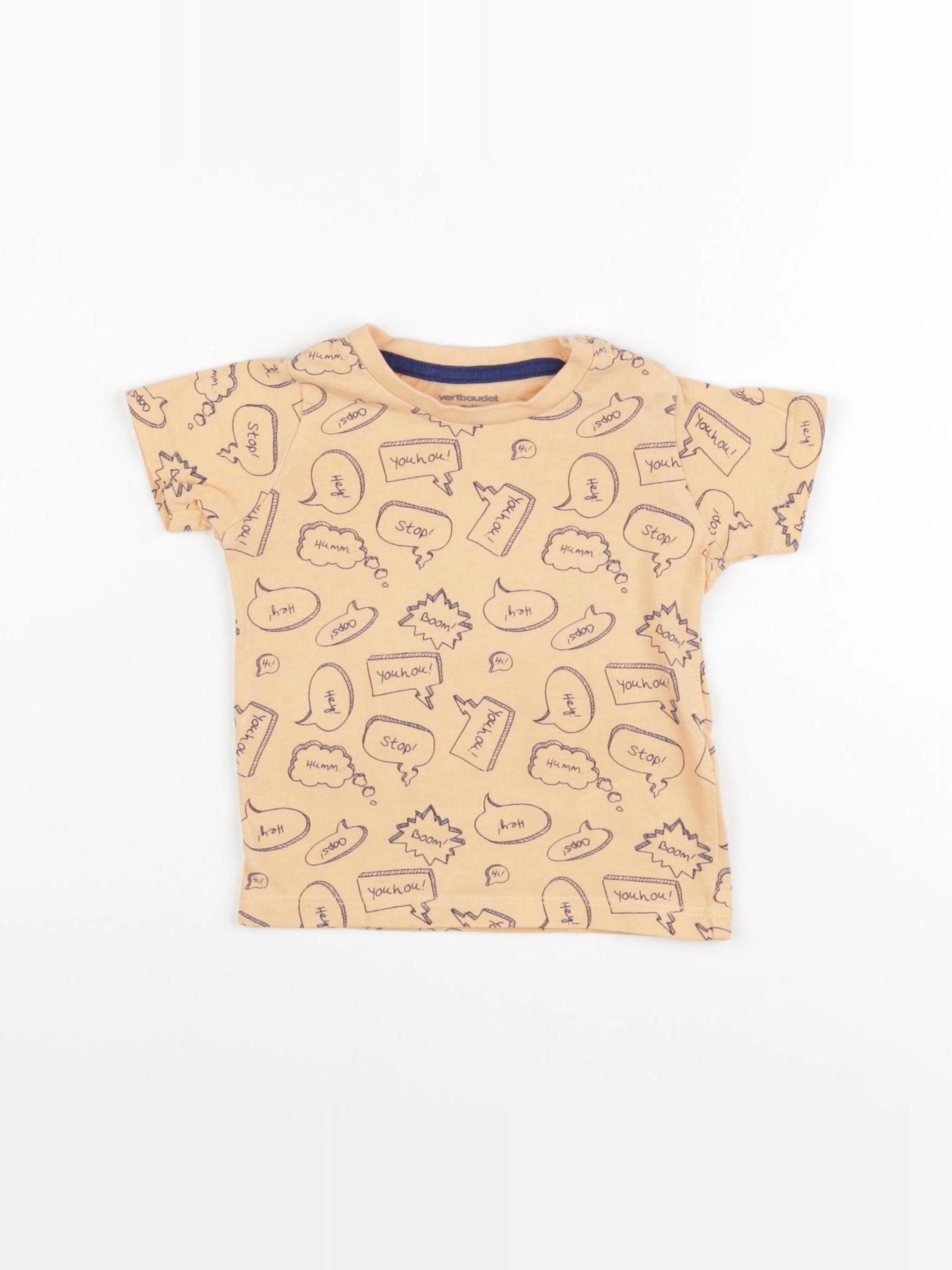 Vertbaudet - tee-shirt orange - 6 mois