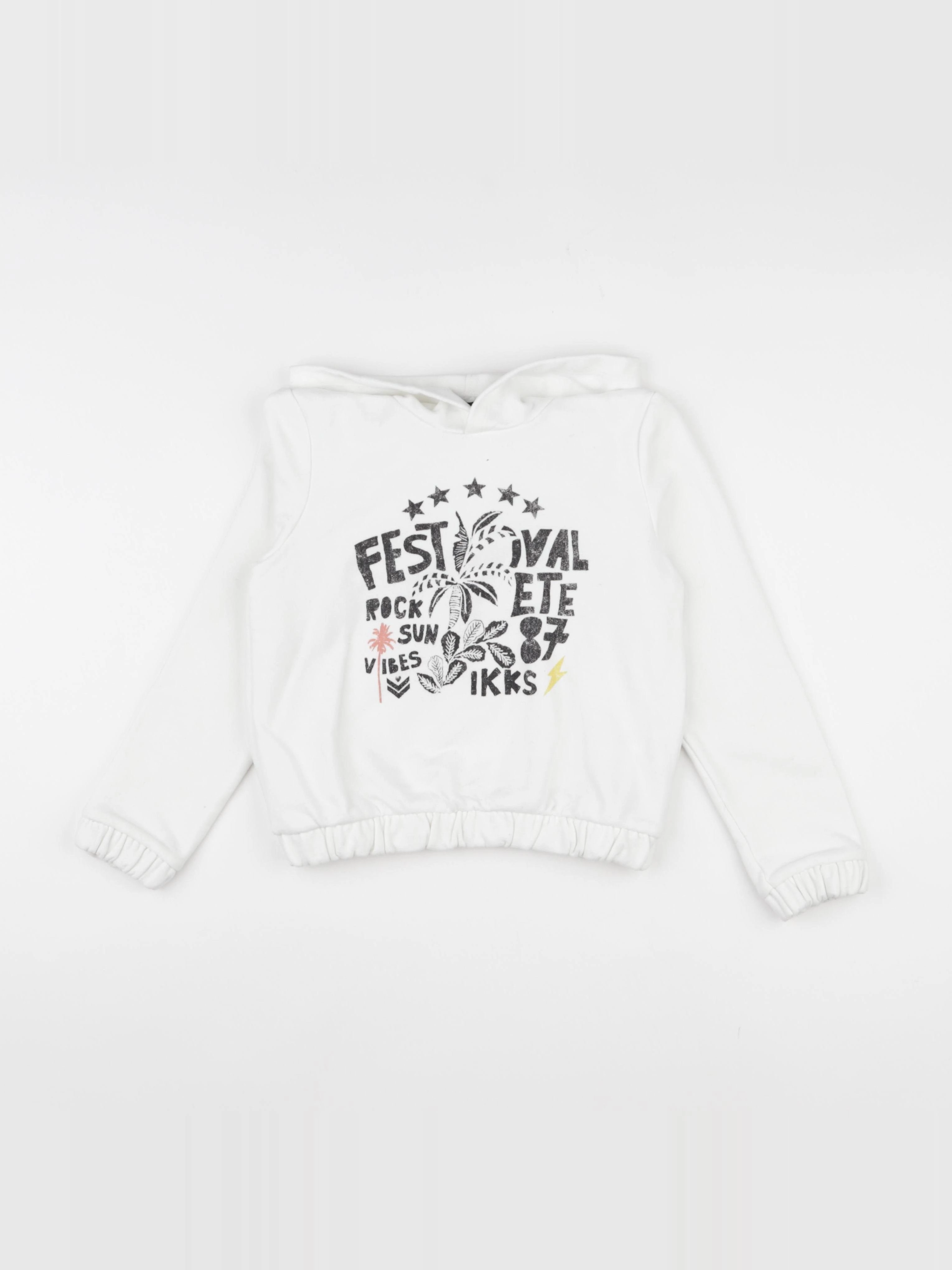 IKKS - sweat blanc - 6 ans