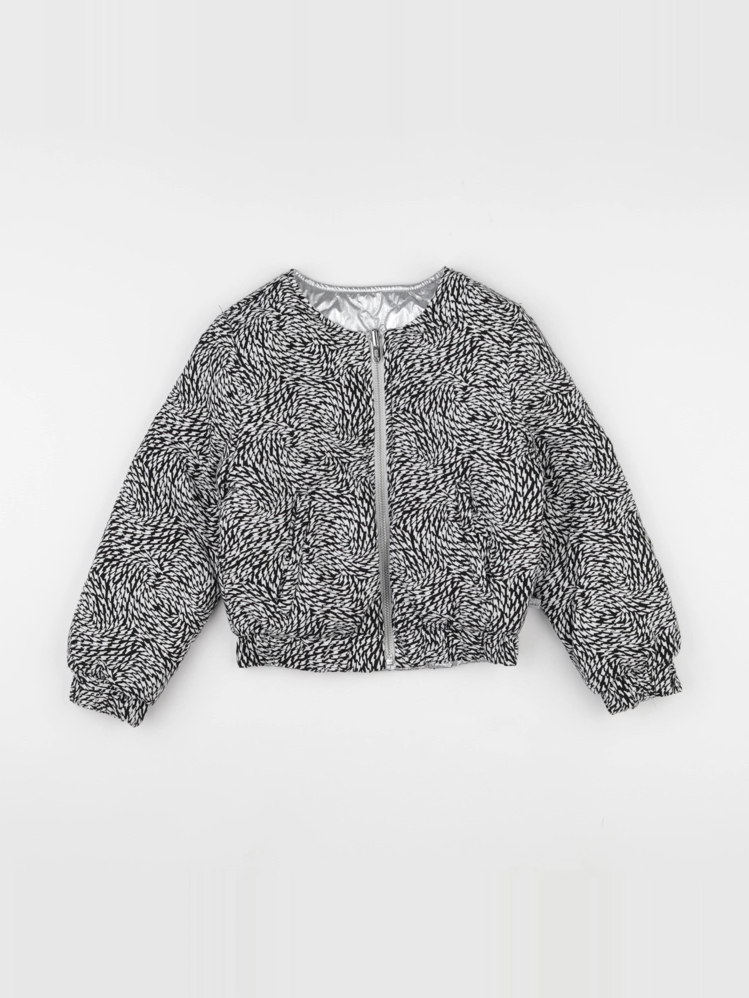 IKKS - veste réversible blanc, noir, argent - 5 ans