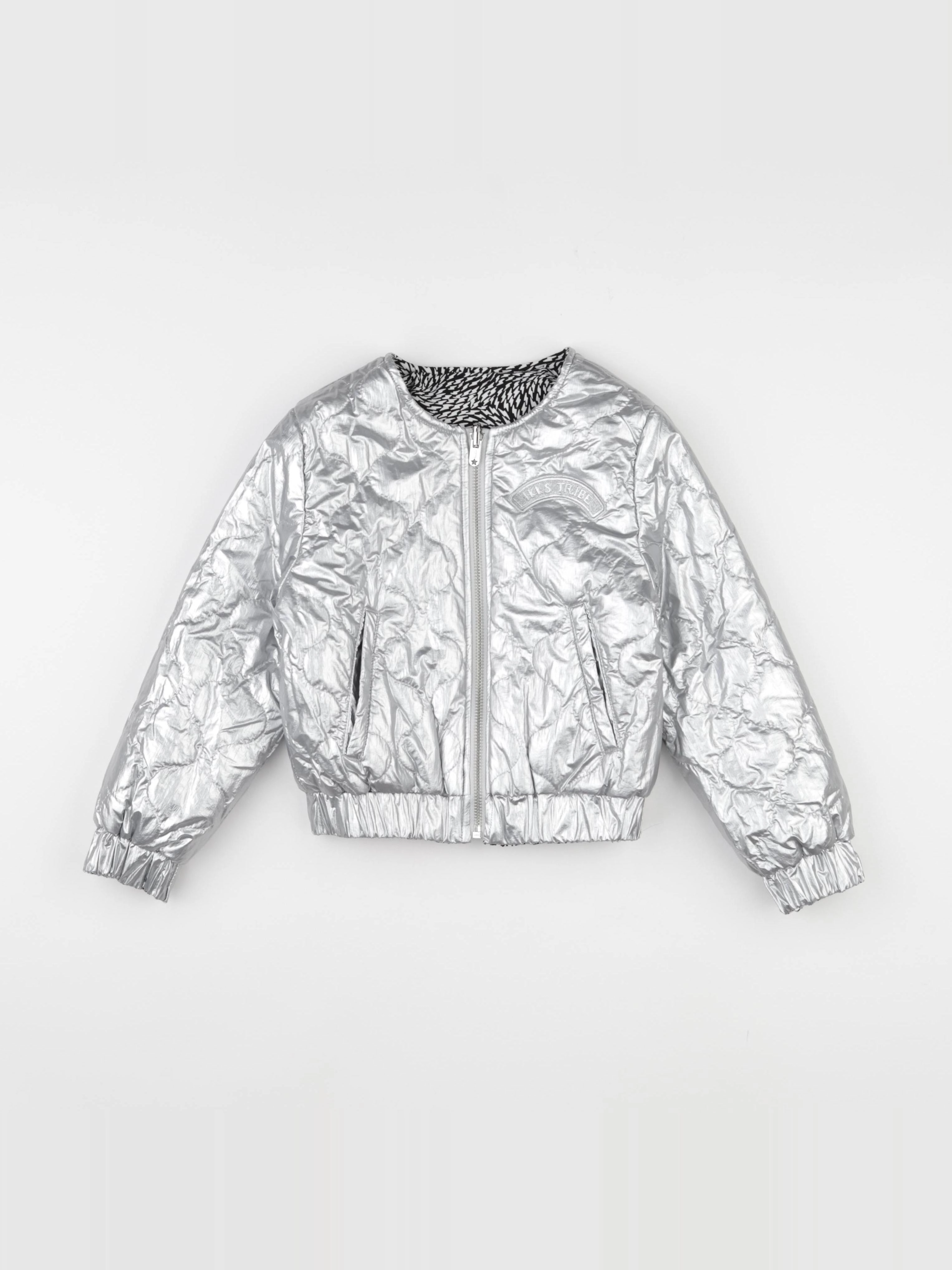 IKKS - veste réversible blanc, noir, argent - 5 ans