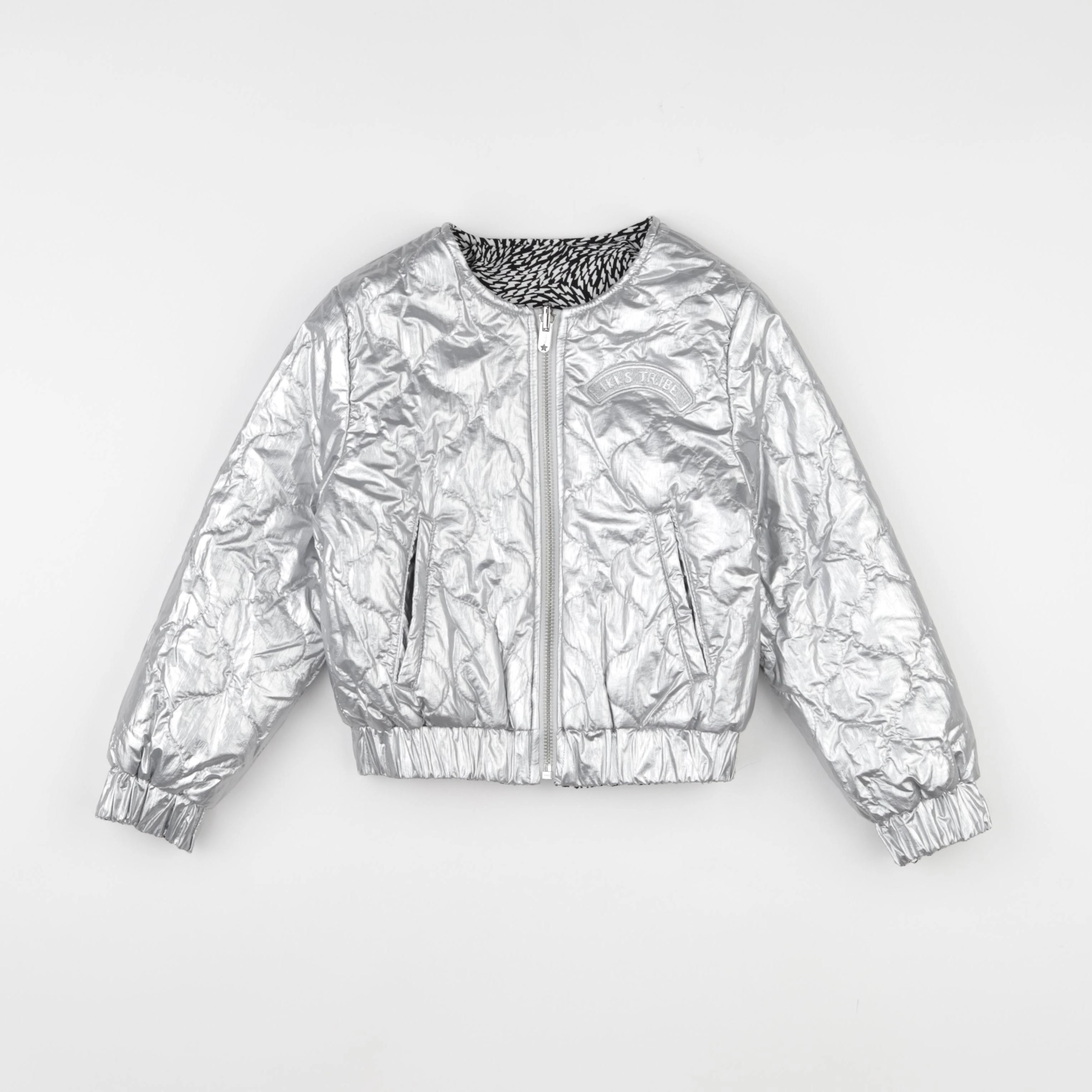 IKKS - veste réversible blanc, noir, argent - 5 ans