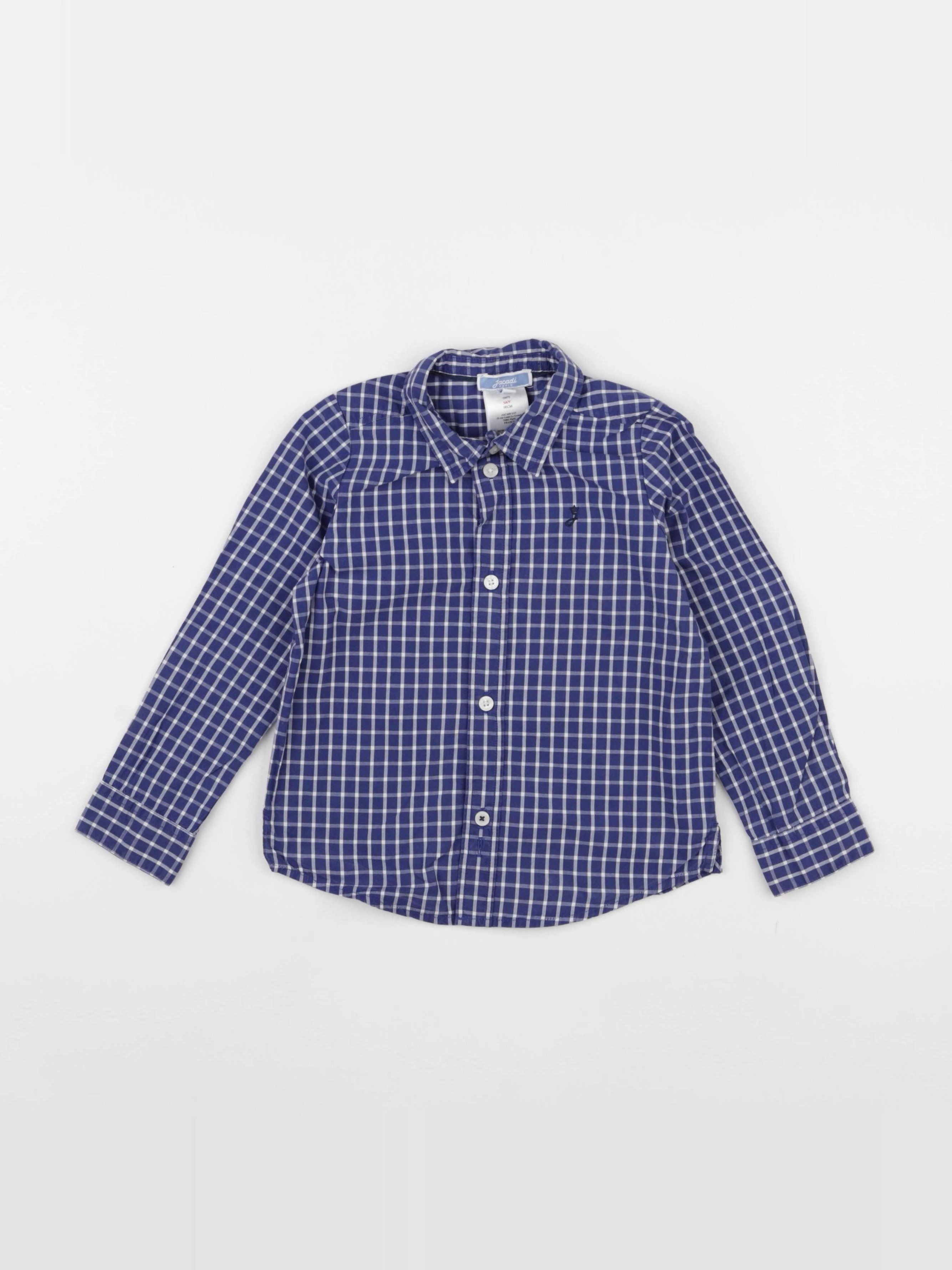 Jacadi - chemise bleu, blanc - 3 ans