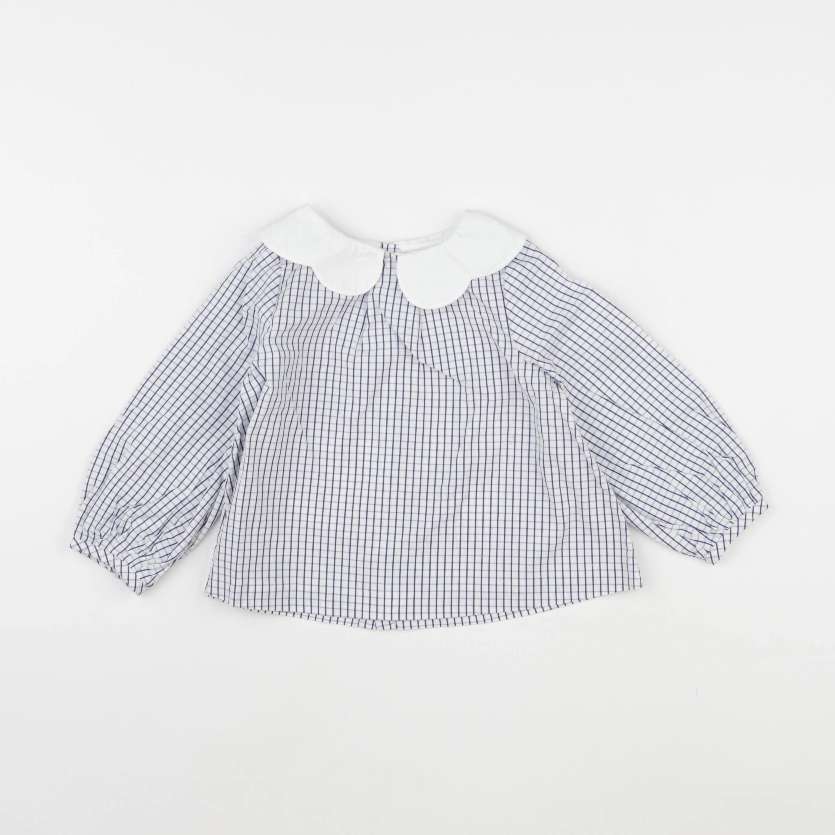 Jacadi - blouse blanc, bleu - 36 mois