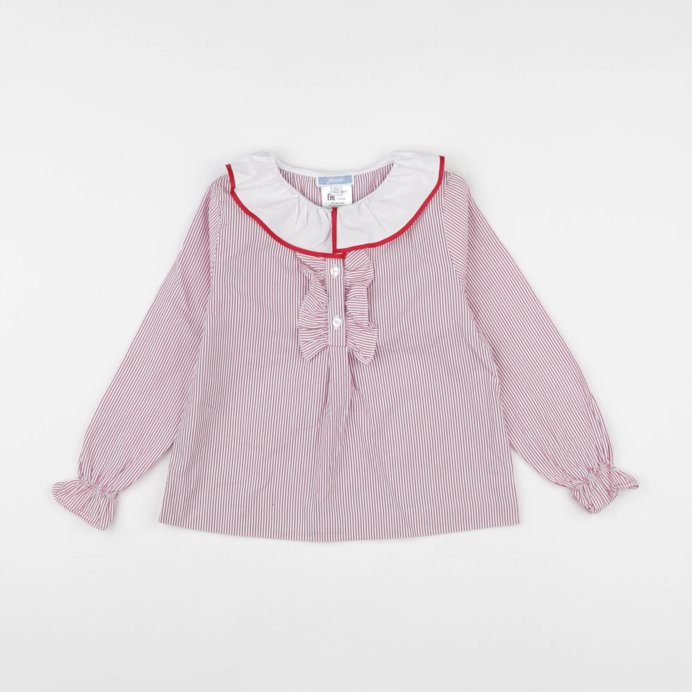 Jacadi - blouse blanc, rouge - 6 ans