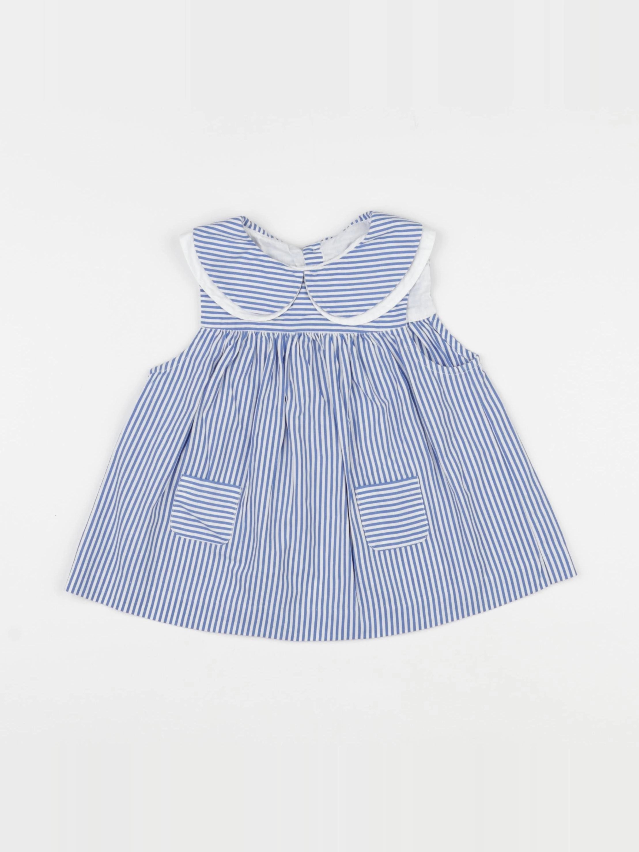 Jacadi - blouse blanc, bleu - 36 mois