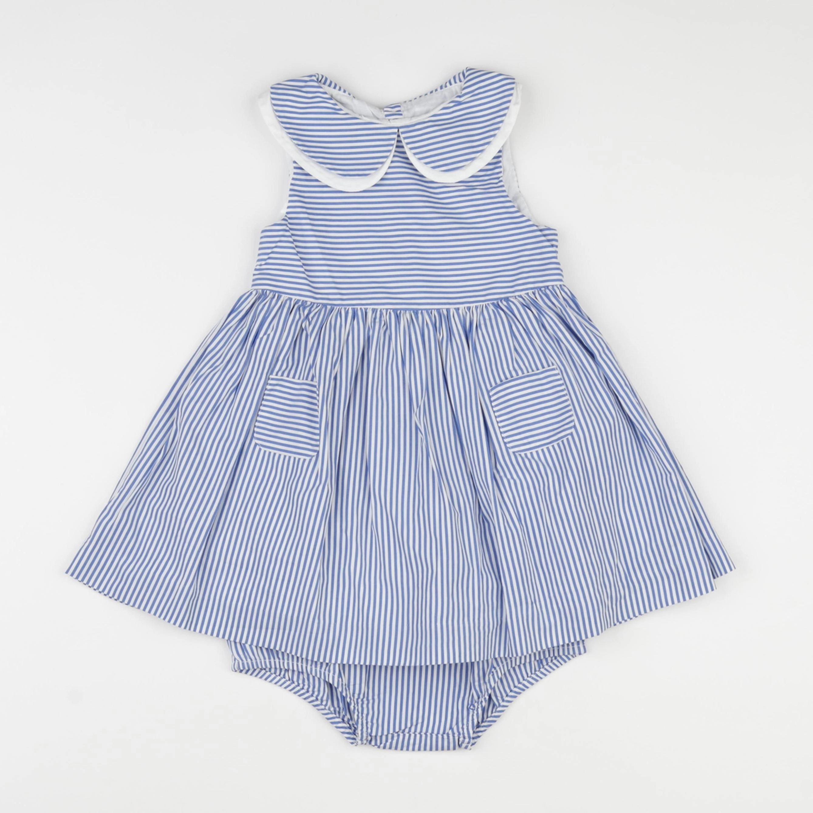 Jacadi - robe blanc, bleu - 36 mois