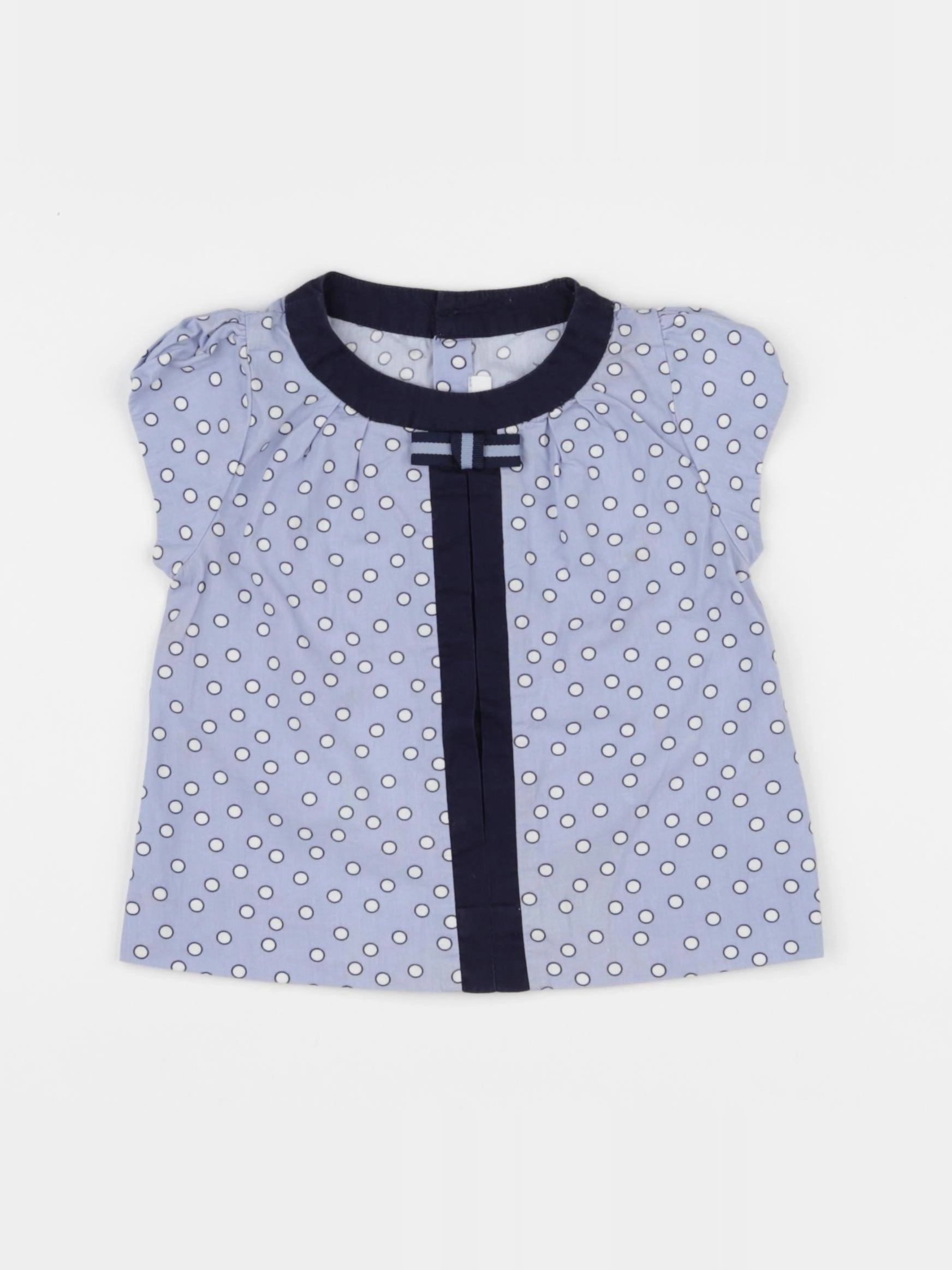 Jacadi - blouse bleu, blanc - 18 mois