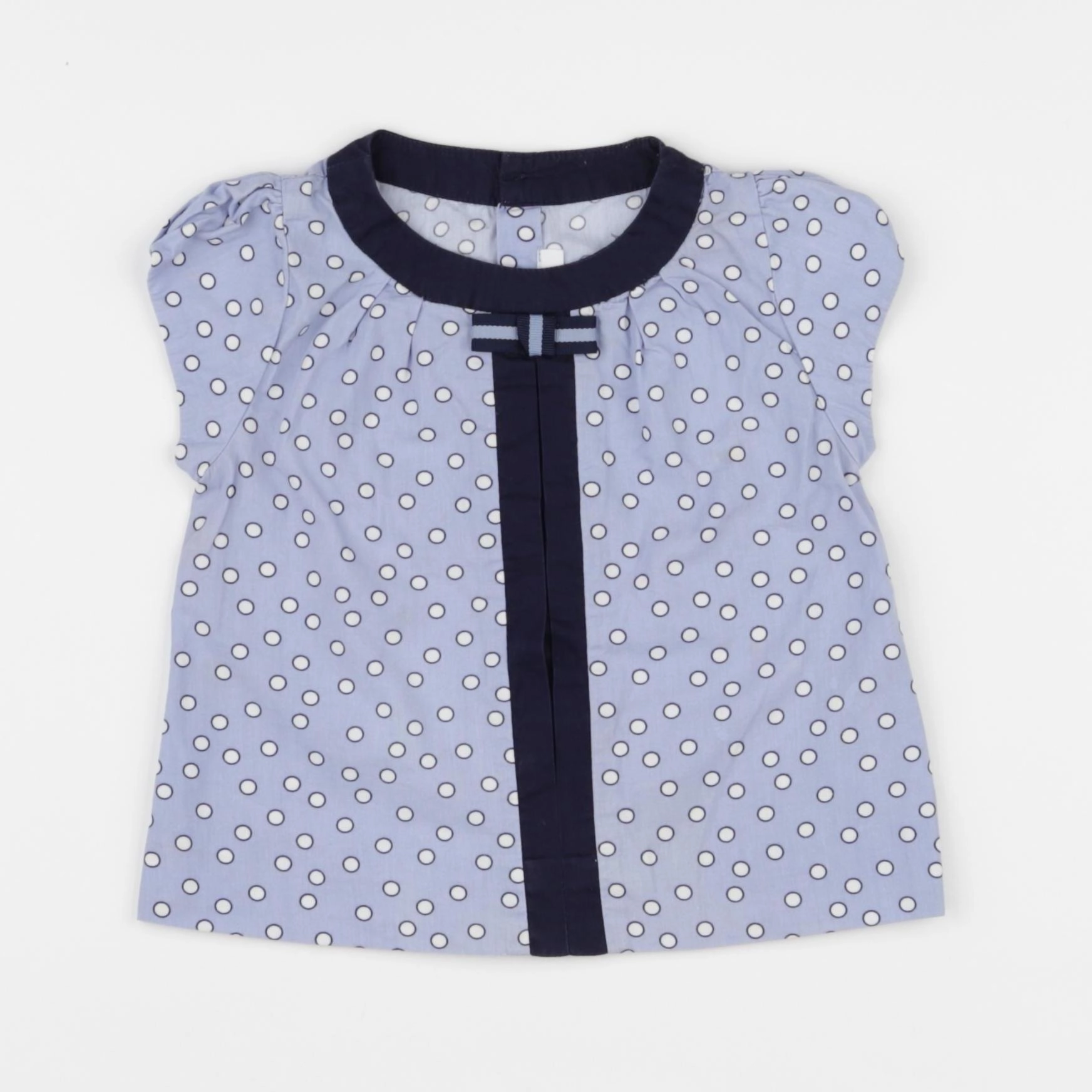Jacadi - blouse bleu, blanc - 18 mois