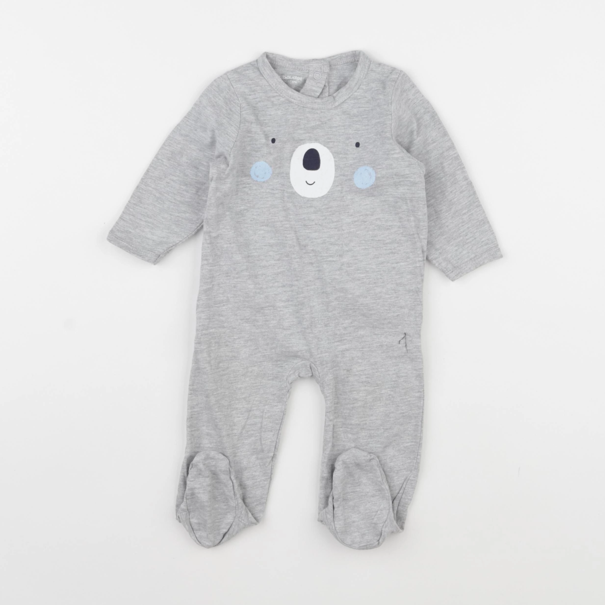 Vertbaudet - pyjama coton gris - 6 mois