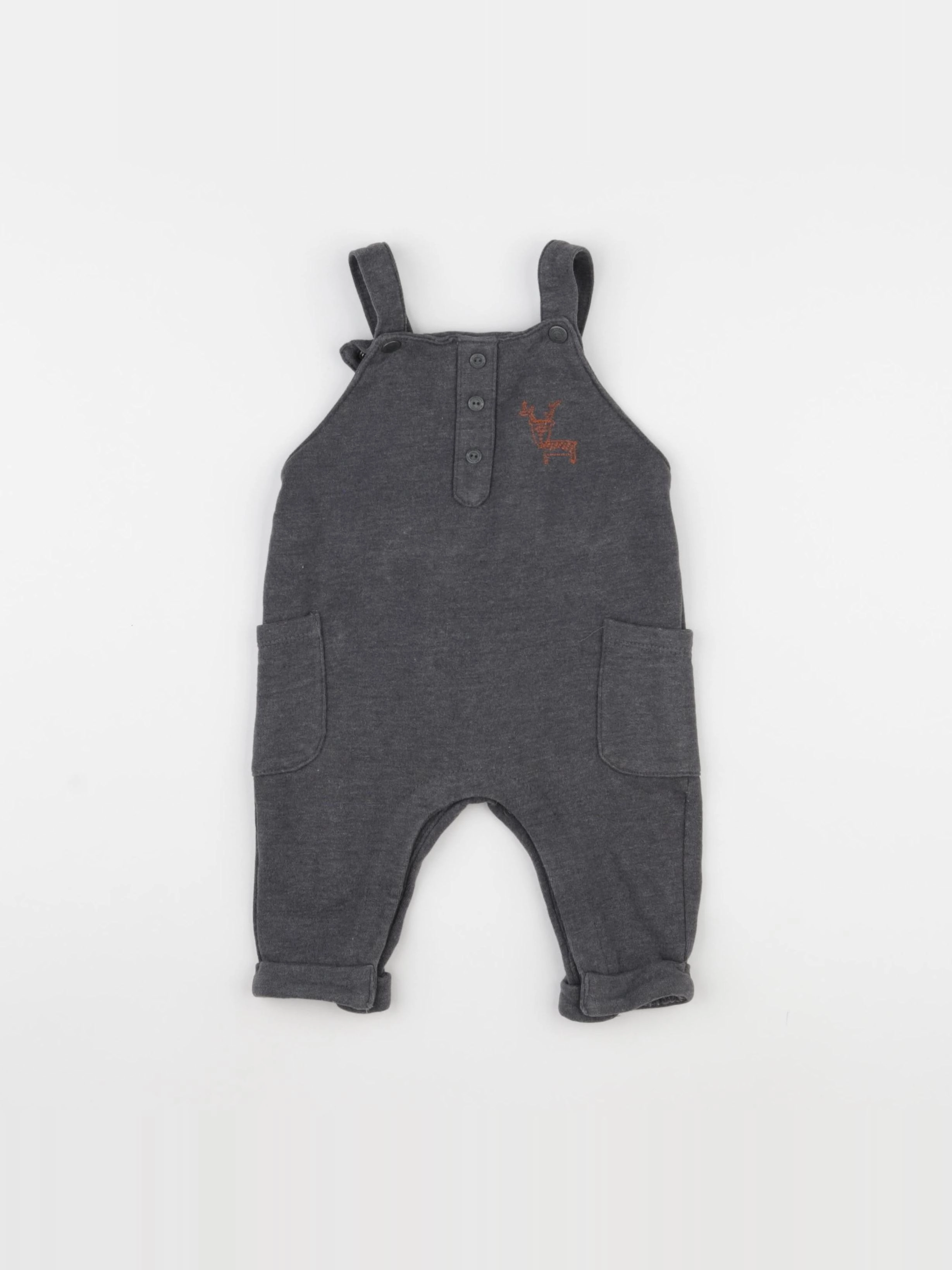 Vertbaudet - combinaison gris - 6 mois
