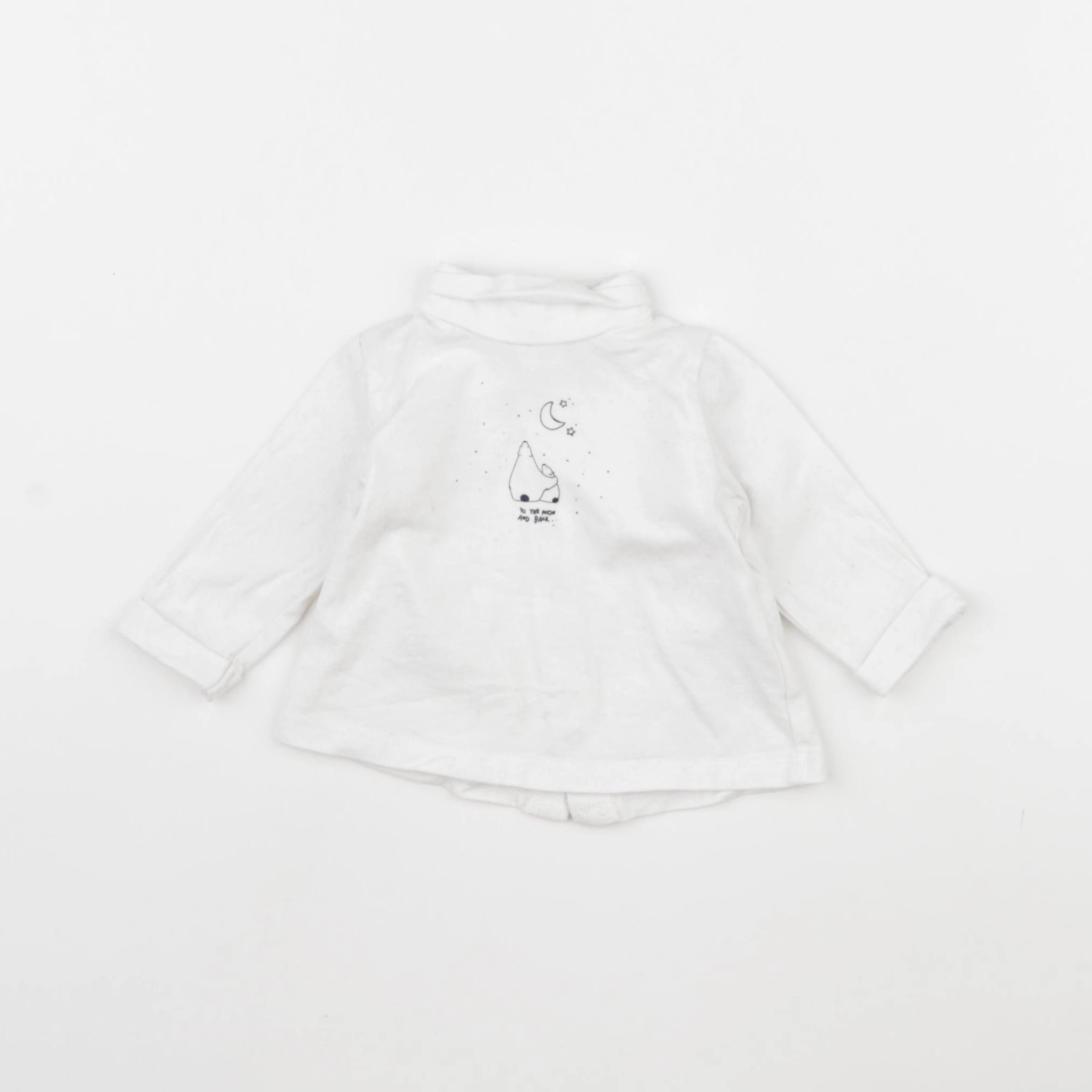 Vertbaudet - sous-pull blanc - 1 mois