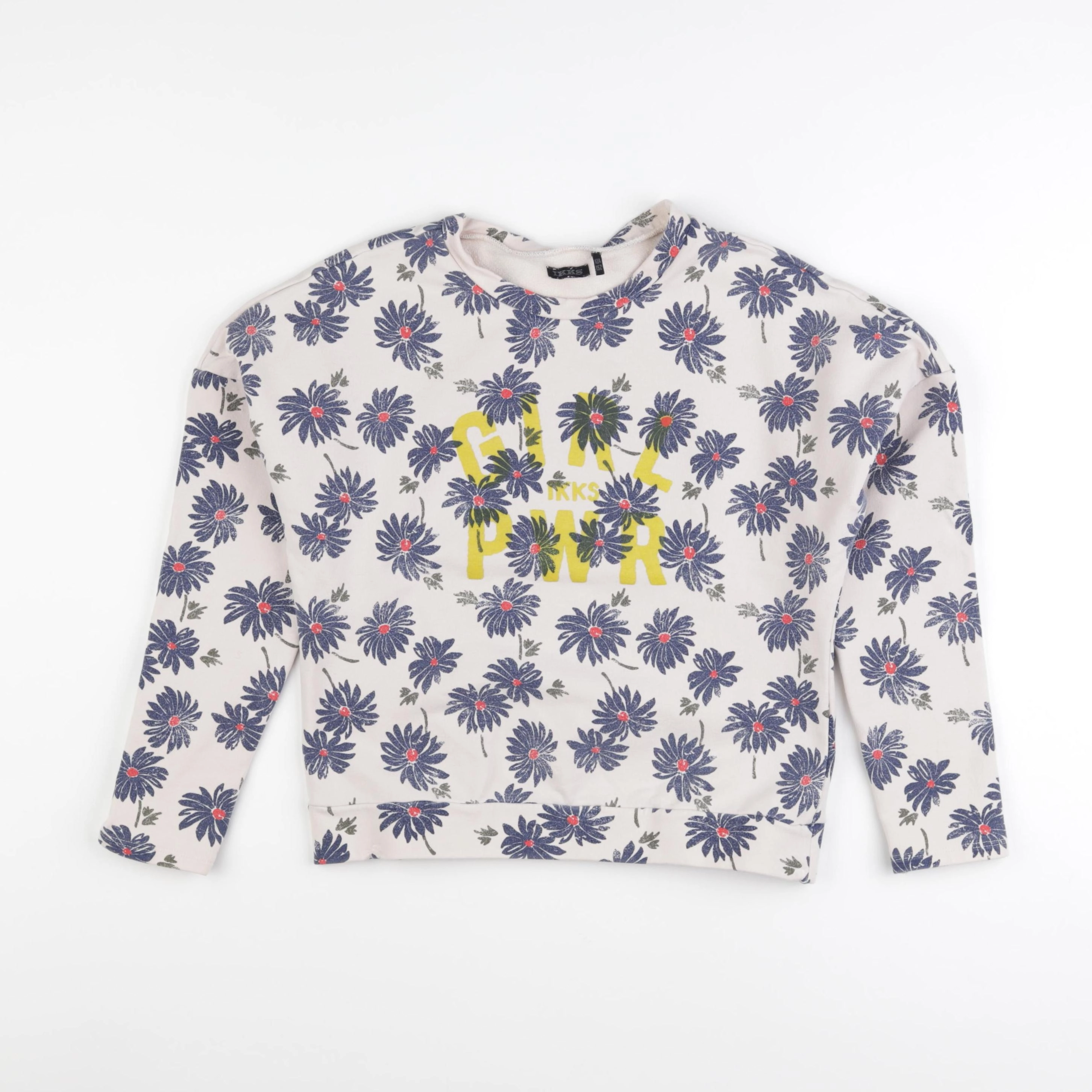 IKKS - sweat beige, bleu - 12 ans