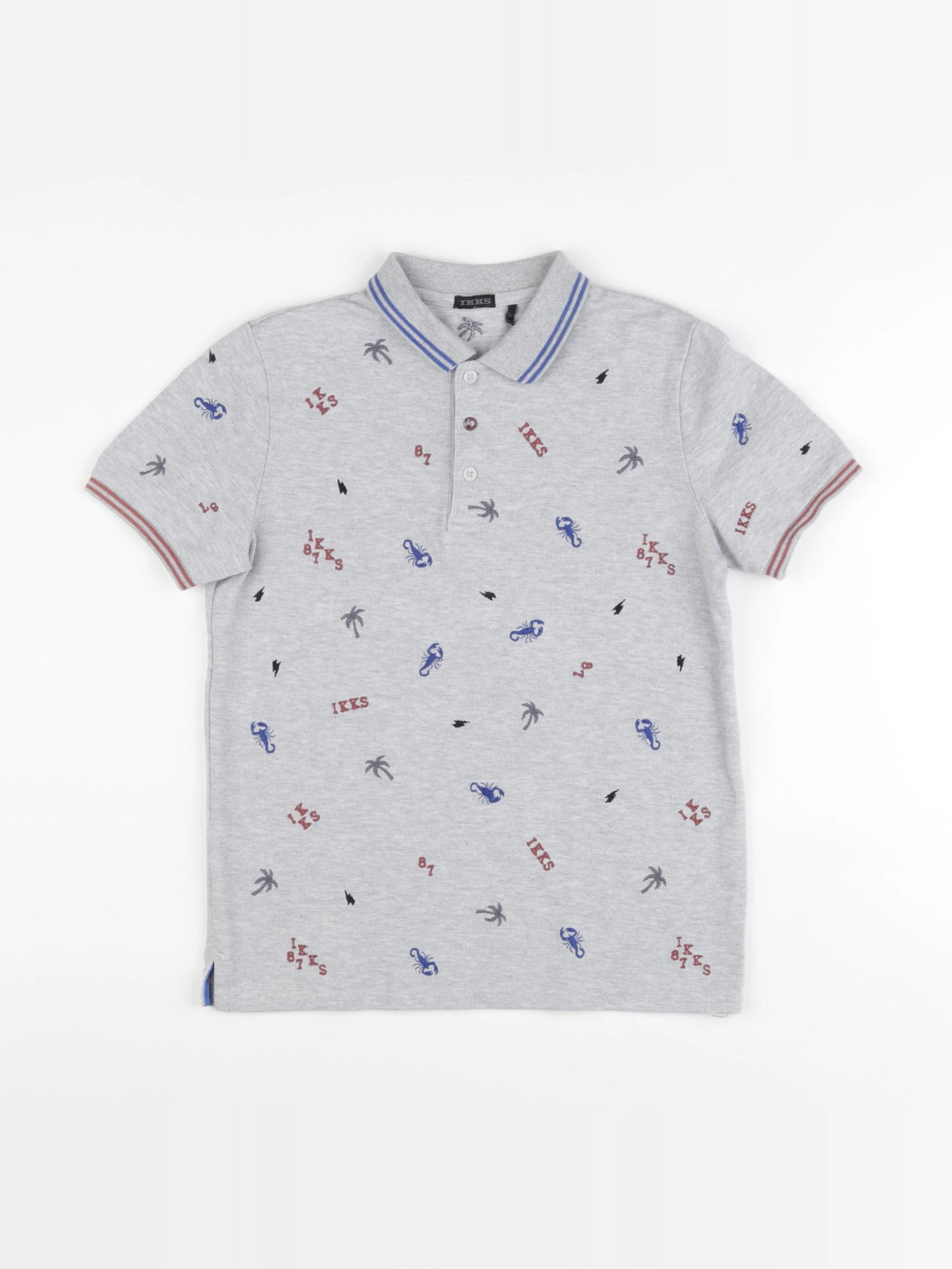 IKKS - polo gris - 10 ans