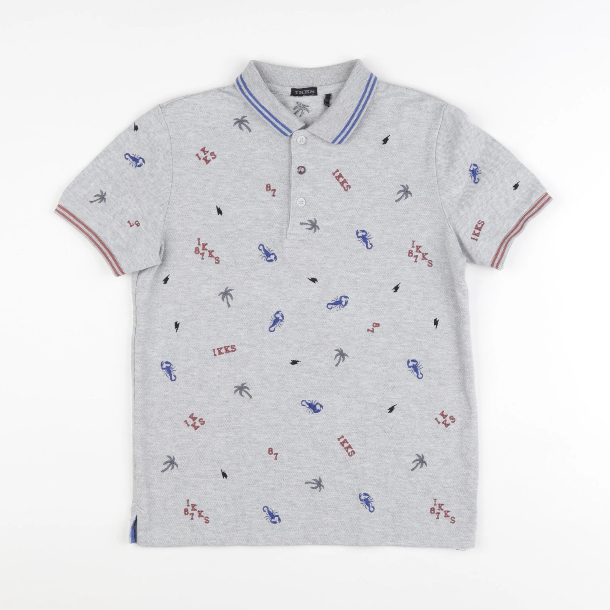 IKKS - polo gris - 10 ans