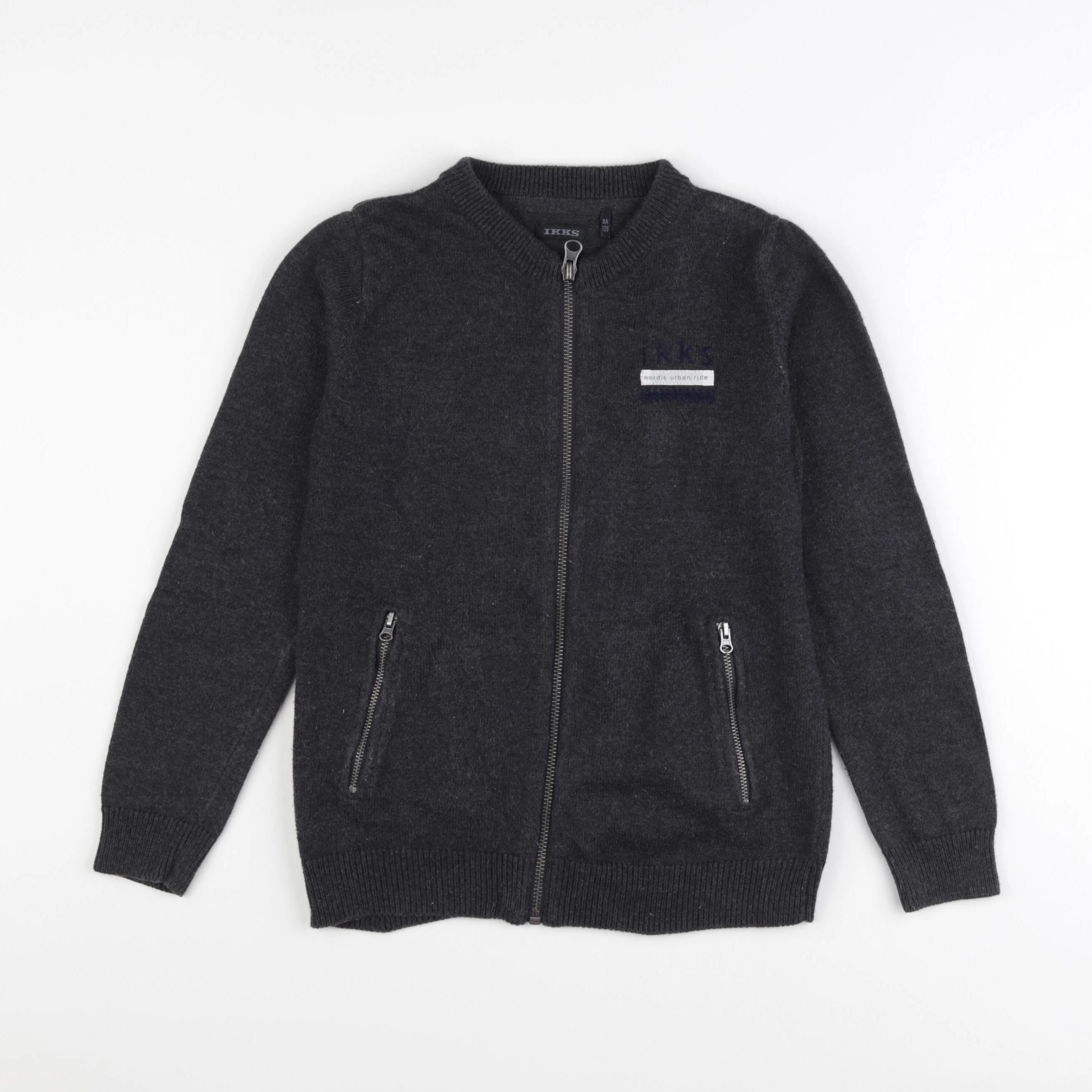 IKKS - gilet gris - 8 ans