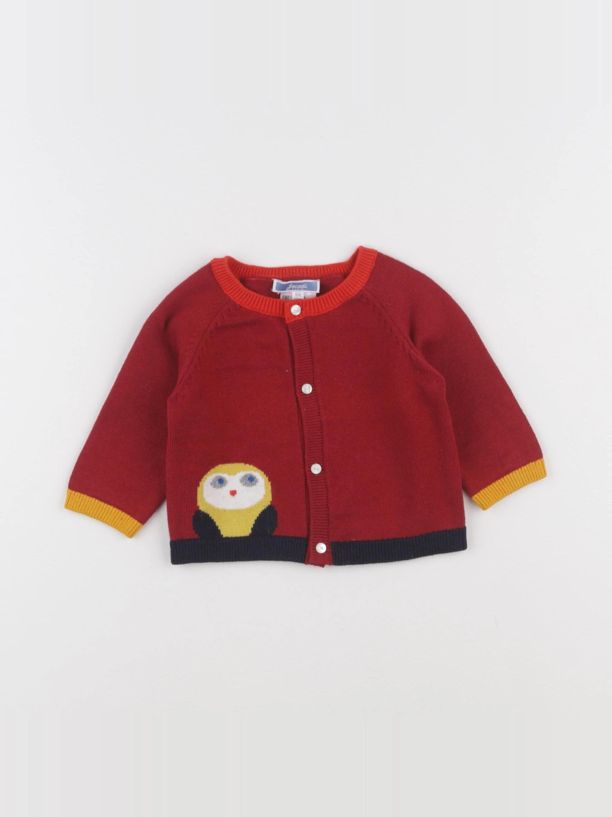 Jacadi - gilet rouge - 6 mois