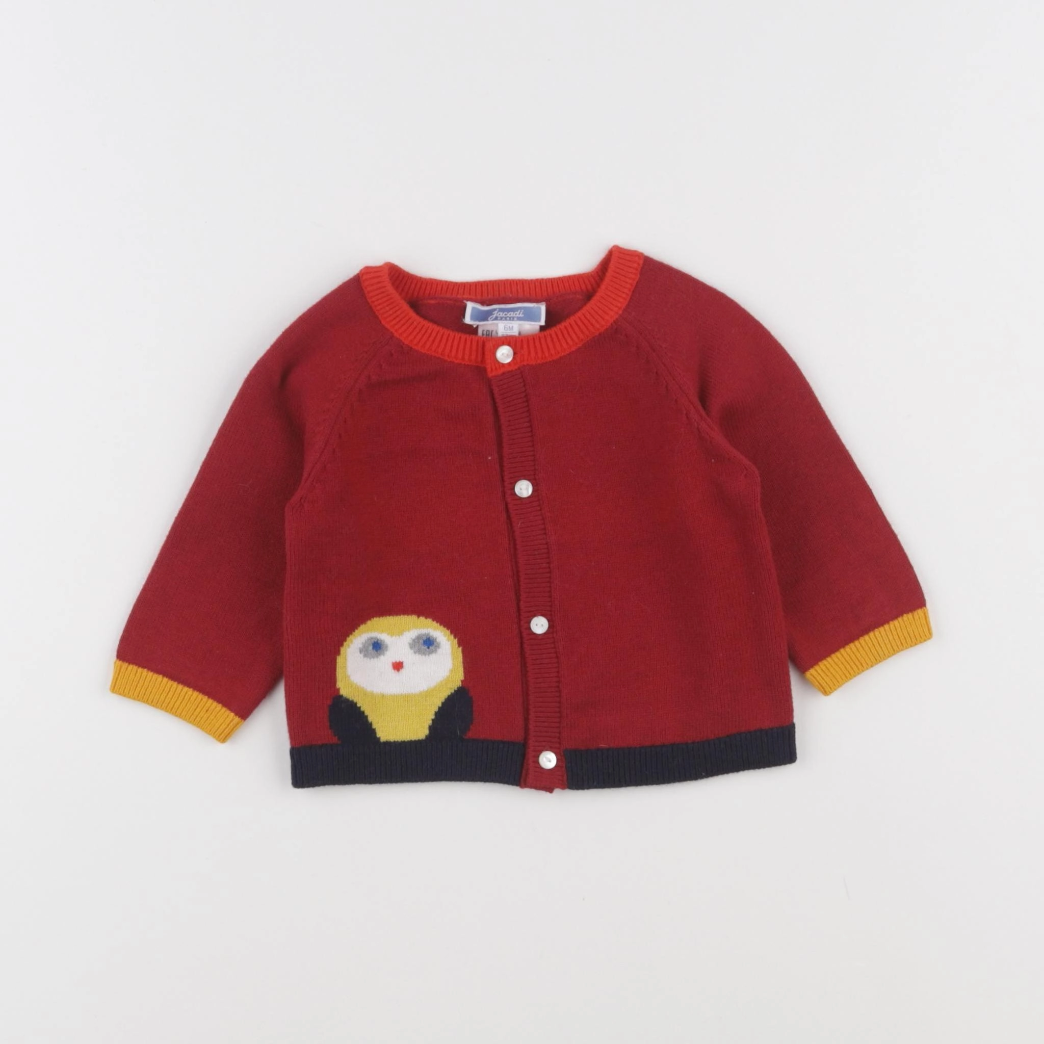 Jacadi - gilet rouge - 6 mois