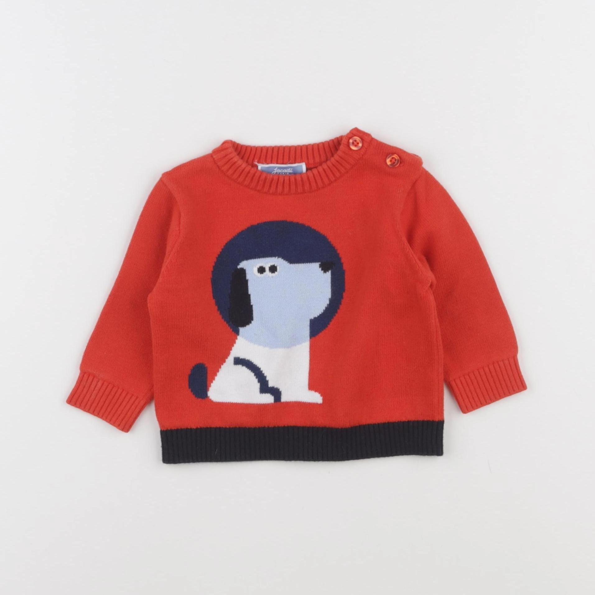 Jacadi - pull rouge - 6 mois