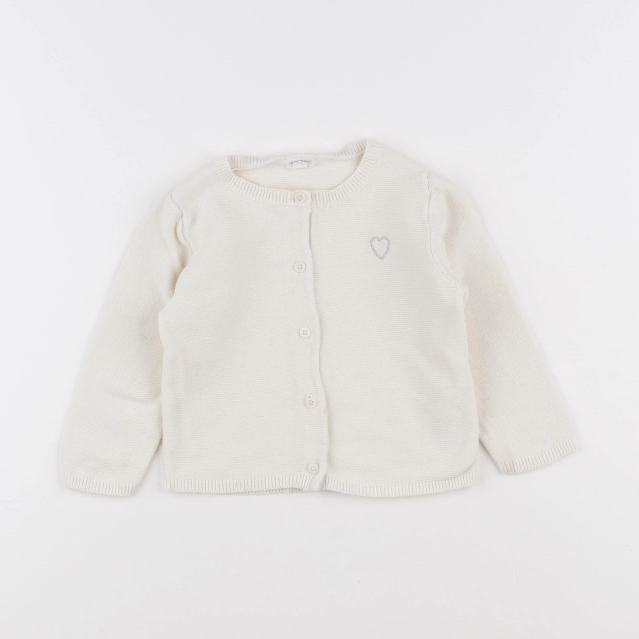 Vertbaudet - gilet beige - 12 mois