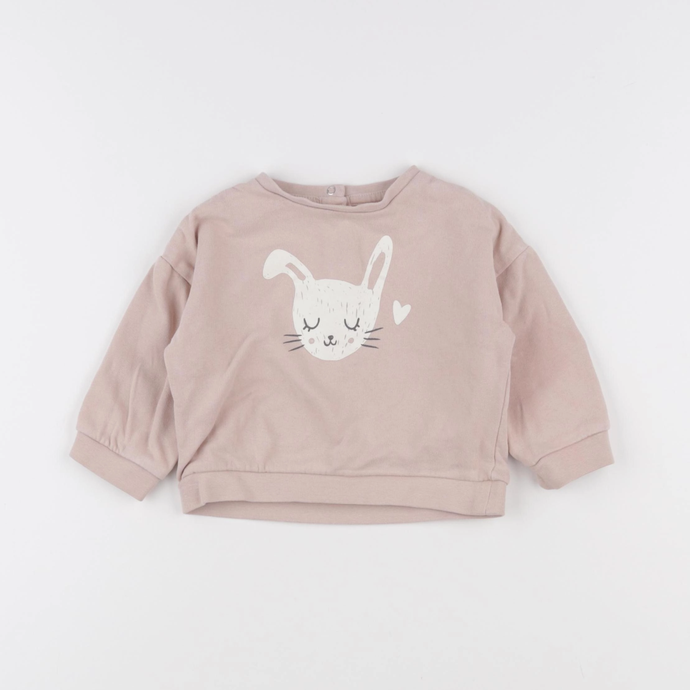 Vertbaudet - sweat rose - 12 mois