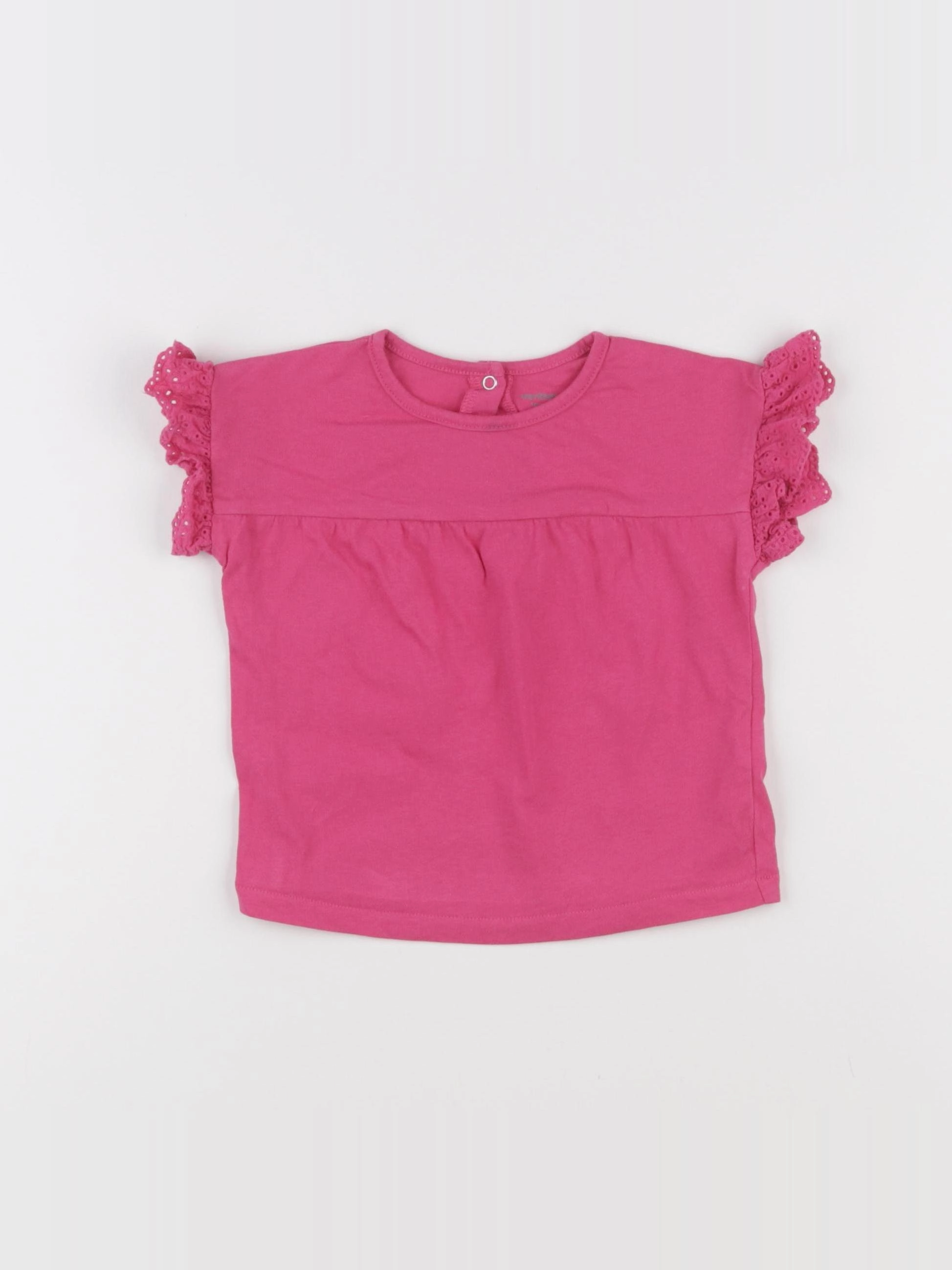 Vertbaudet - tee-shirt rose - 18 mois