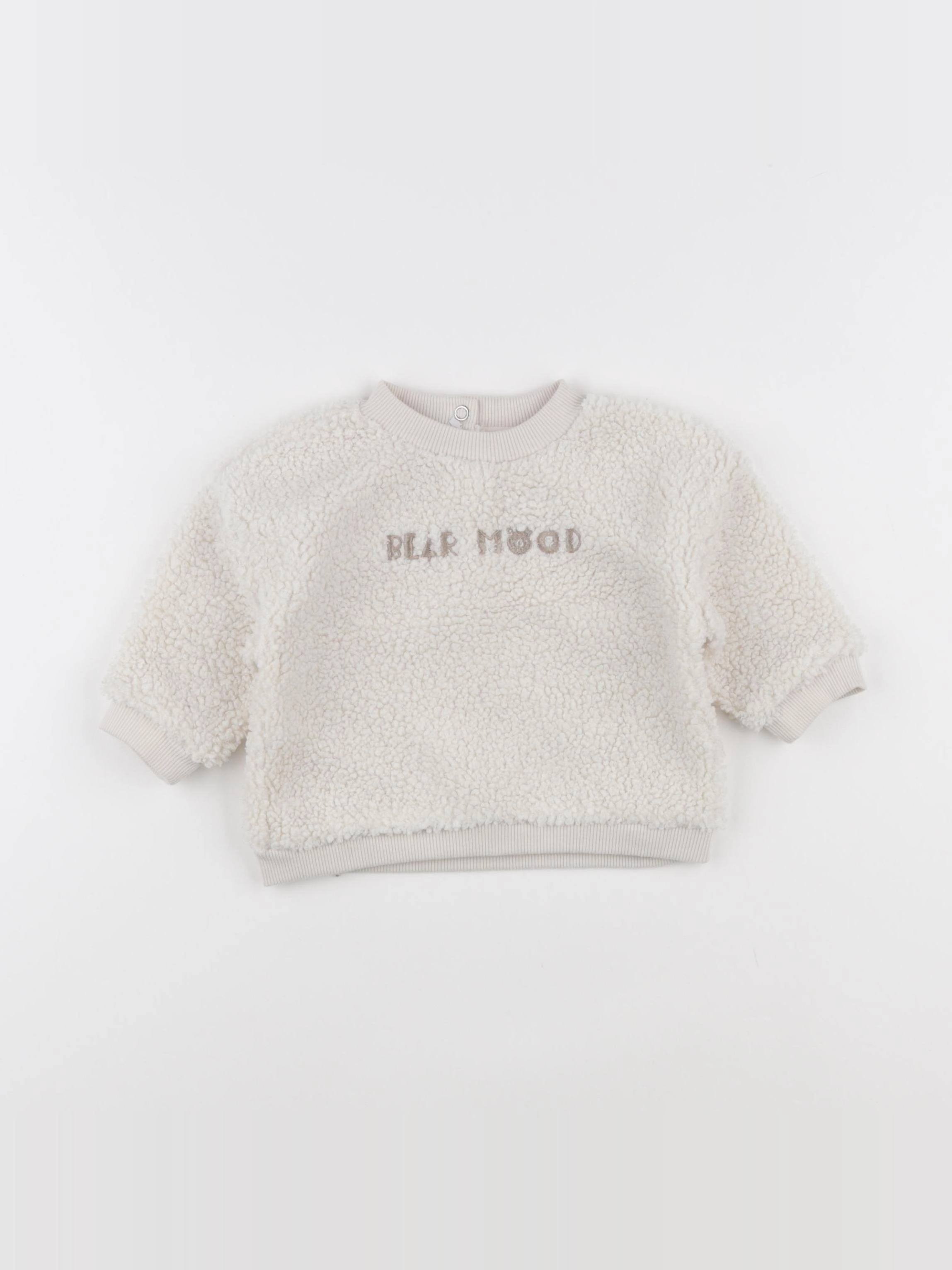 Vertbaudet - sweat blanc - 9 mois