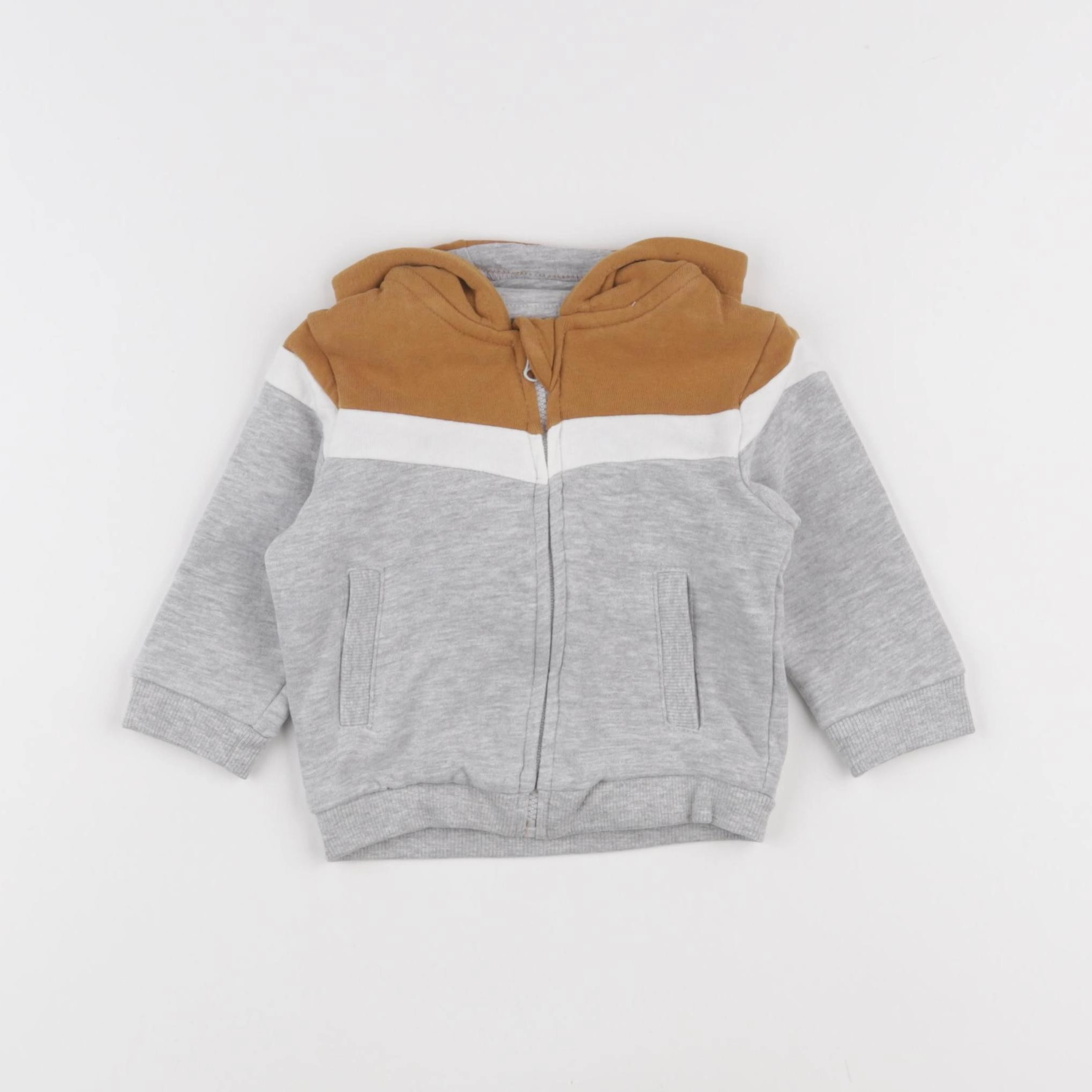 Vertbaudet - sweat gris - 6 mois