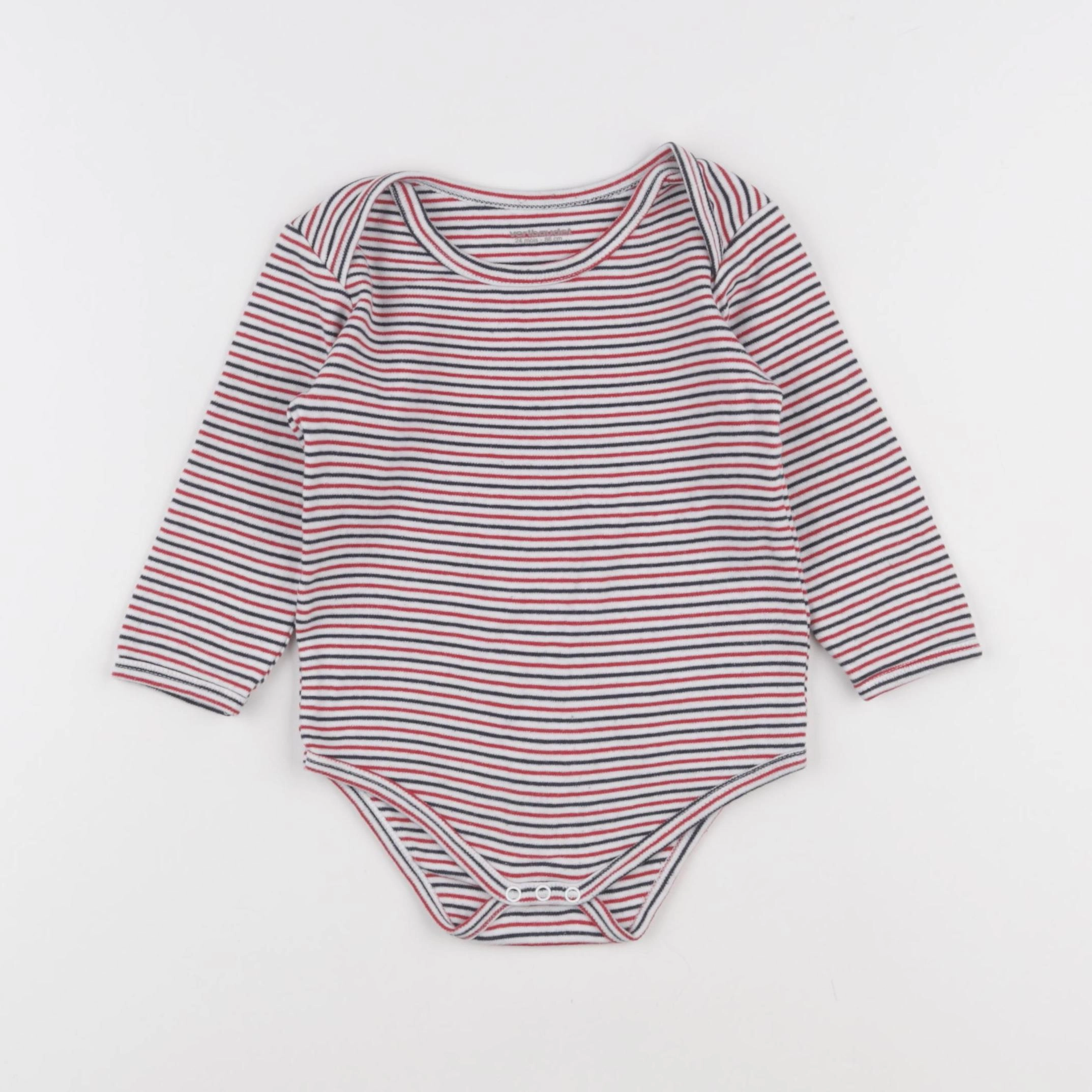 Vertbaudet - body rouge - 24 mois