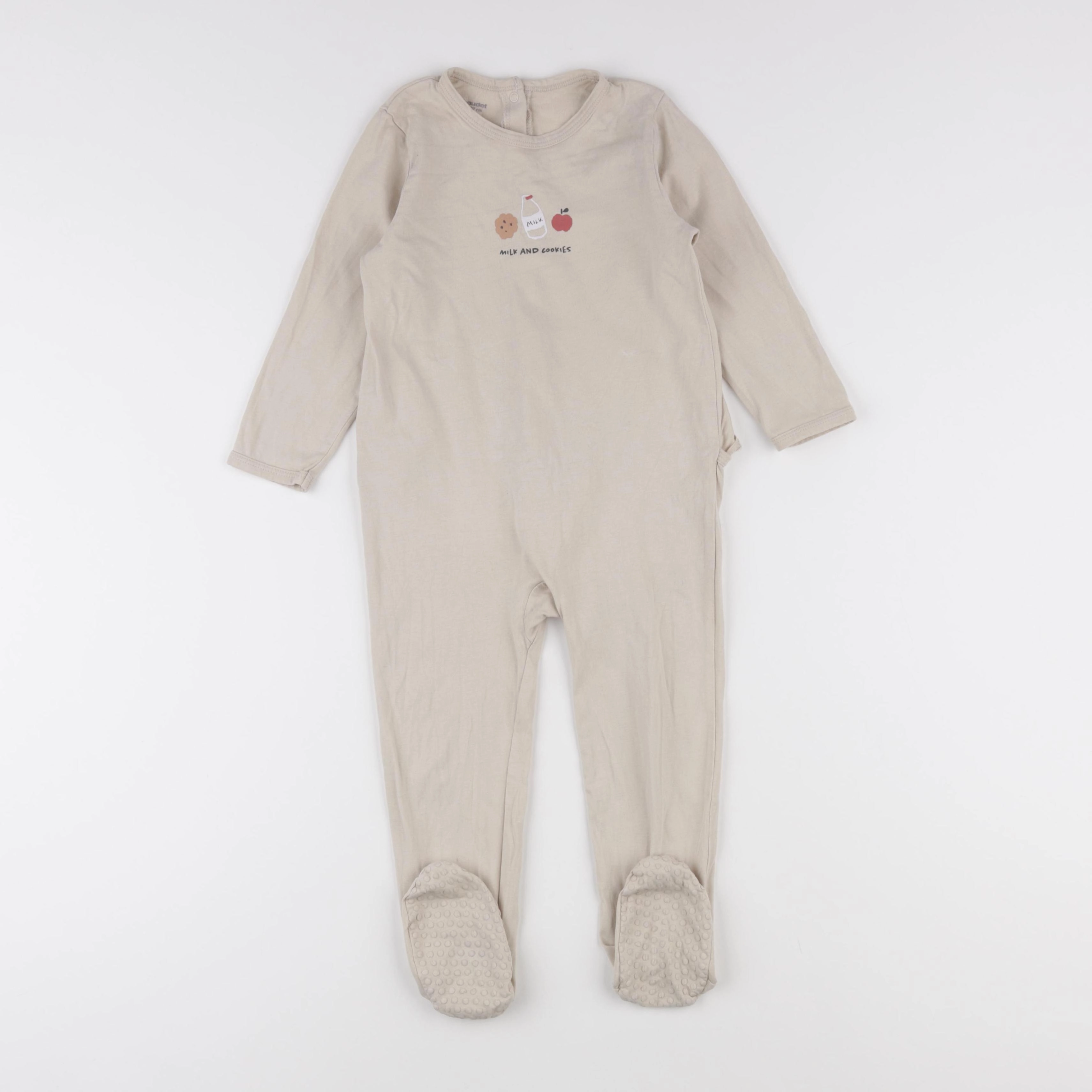 Vertbaudet - pyjama coton beige - 36 mois