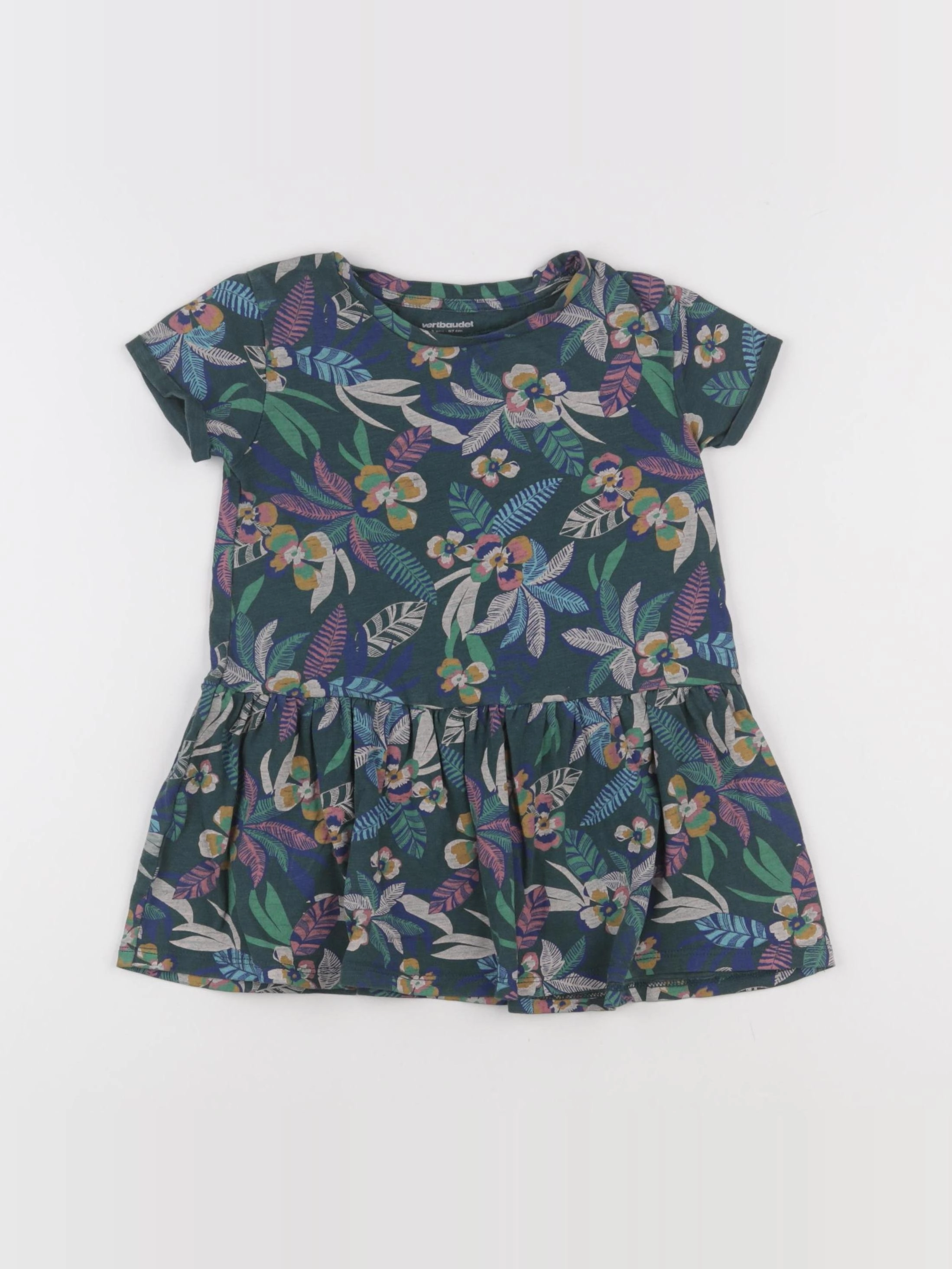 Vertbaudet - robe vert - 3 ans