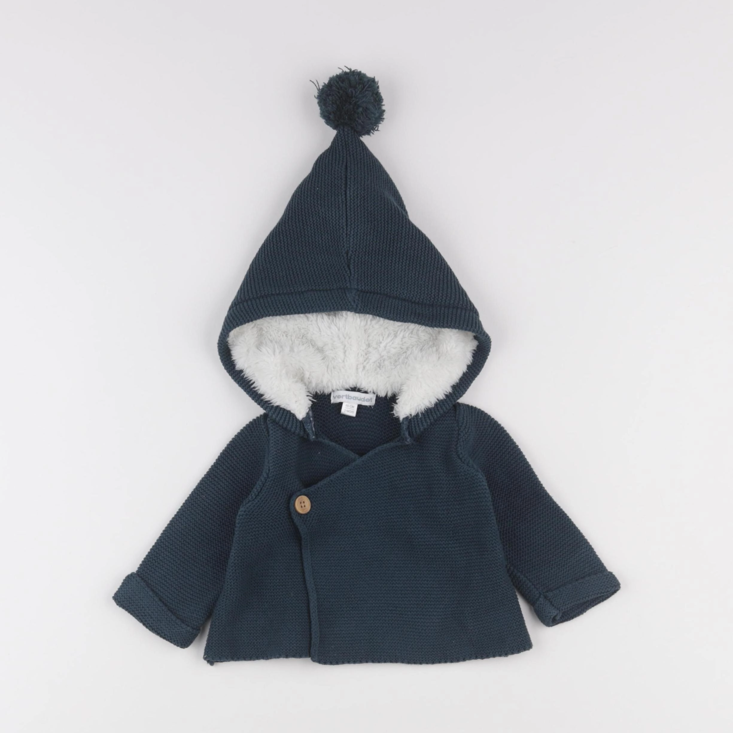 Vertbaudet - veste vert - 3 mois