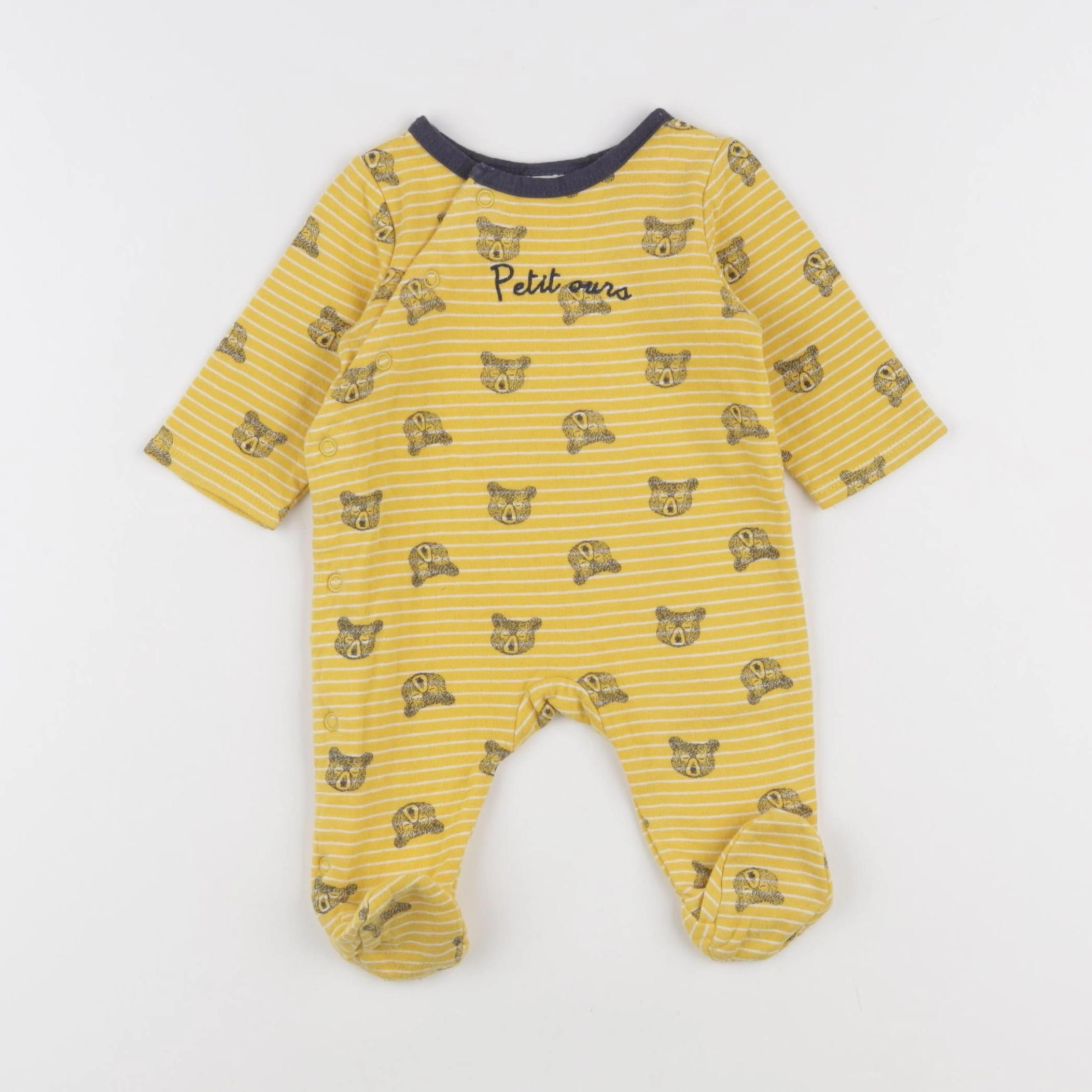 Tape à l'oeil - pyjama coton jaune - 3 mois