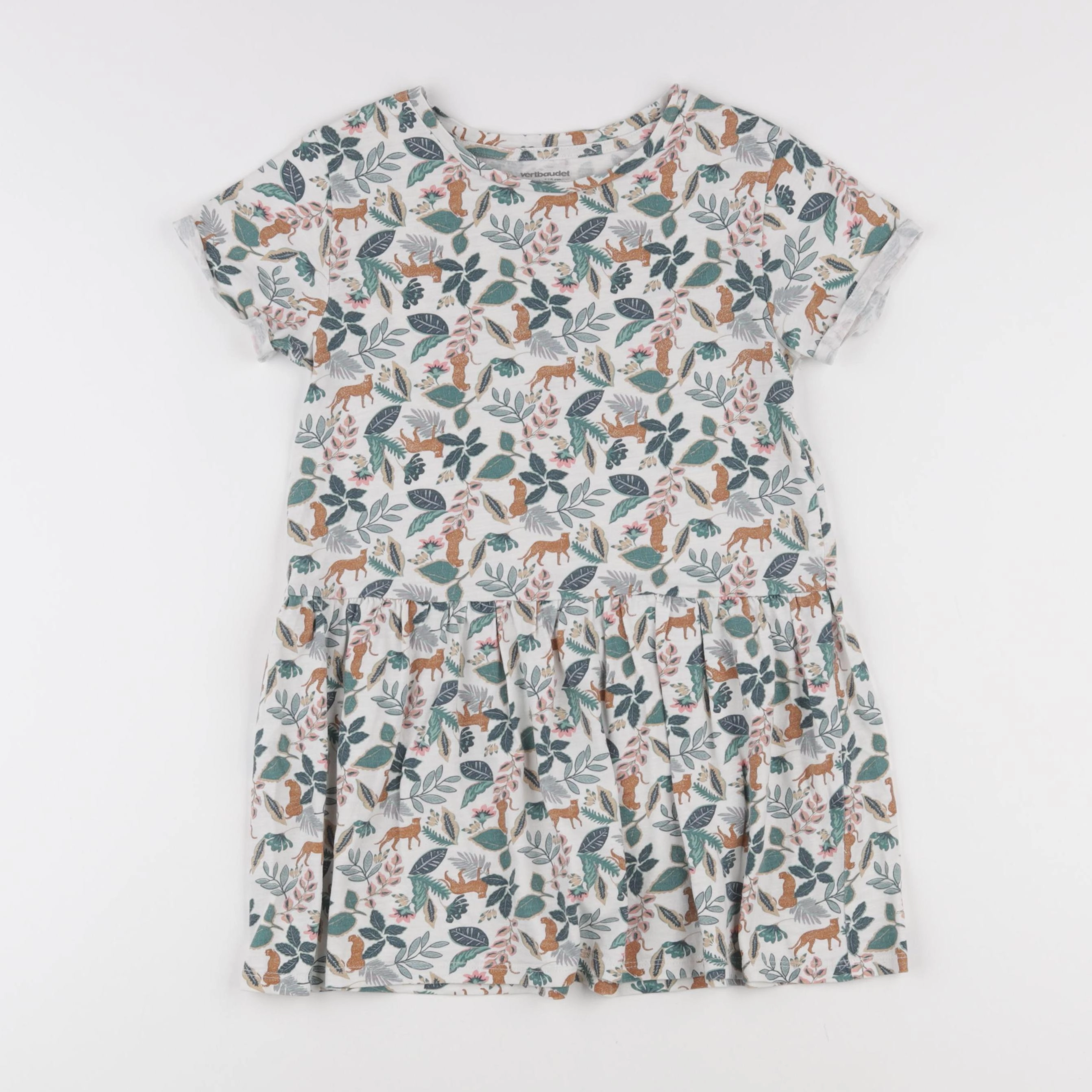 Vertbaudet - robe vert - 6 ans
