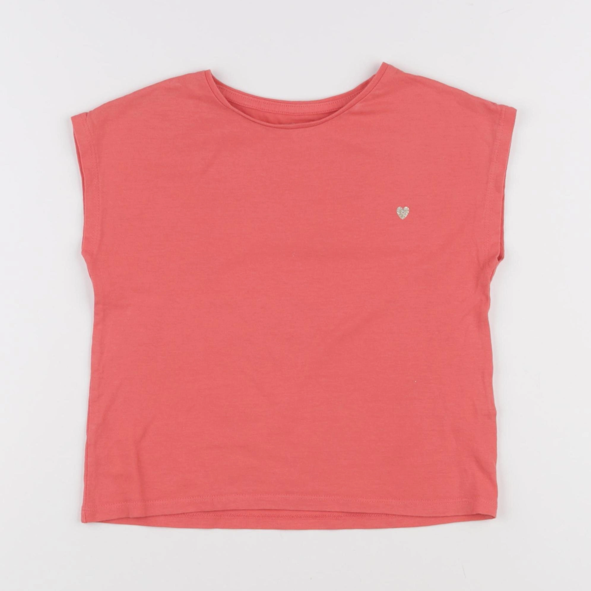 Vertbaudet - tee-shirt beige, orange - 6 ans