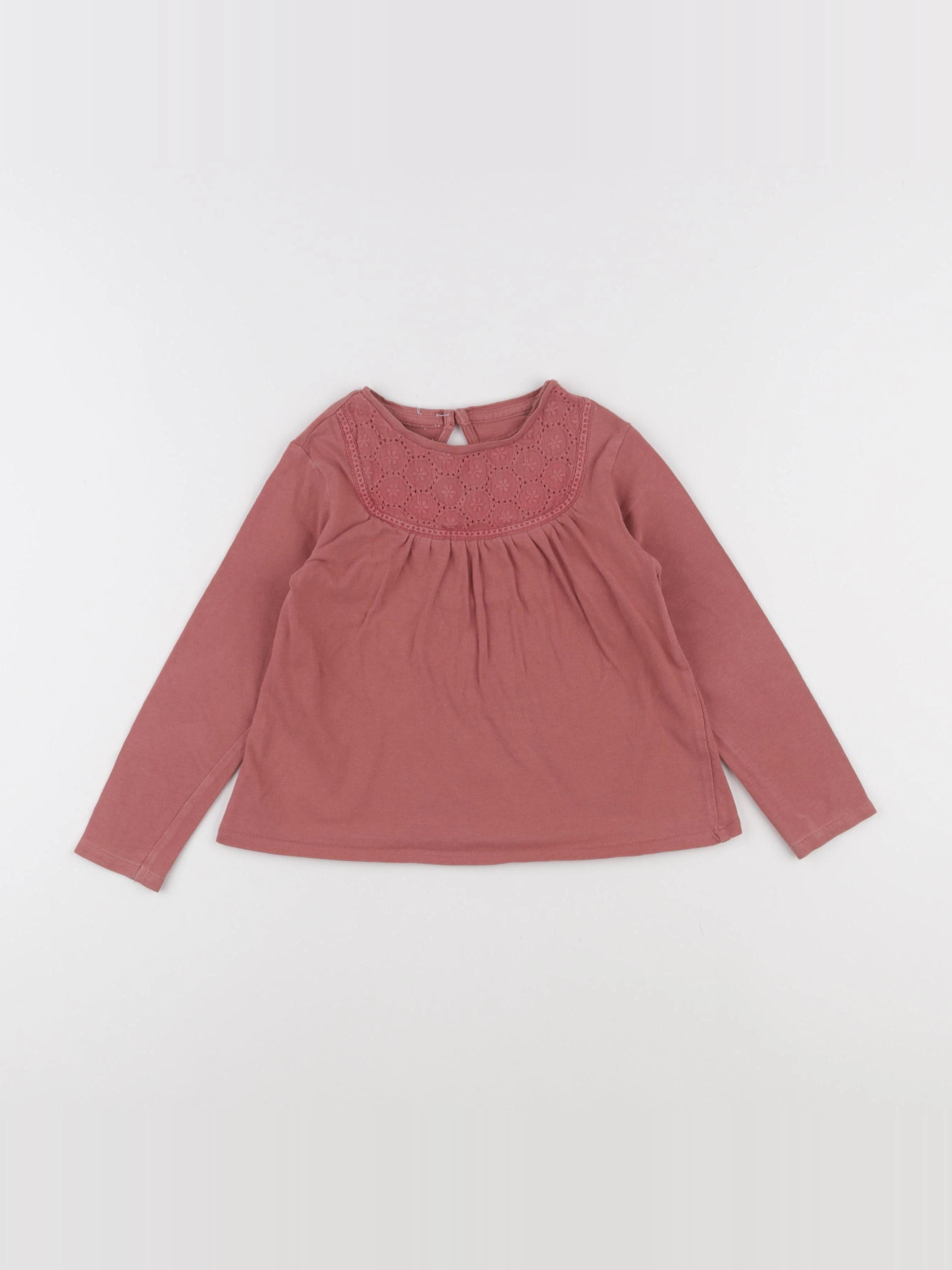 Vertbaudet - tee-shirt rose - 4 ans
