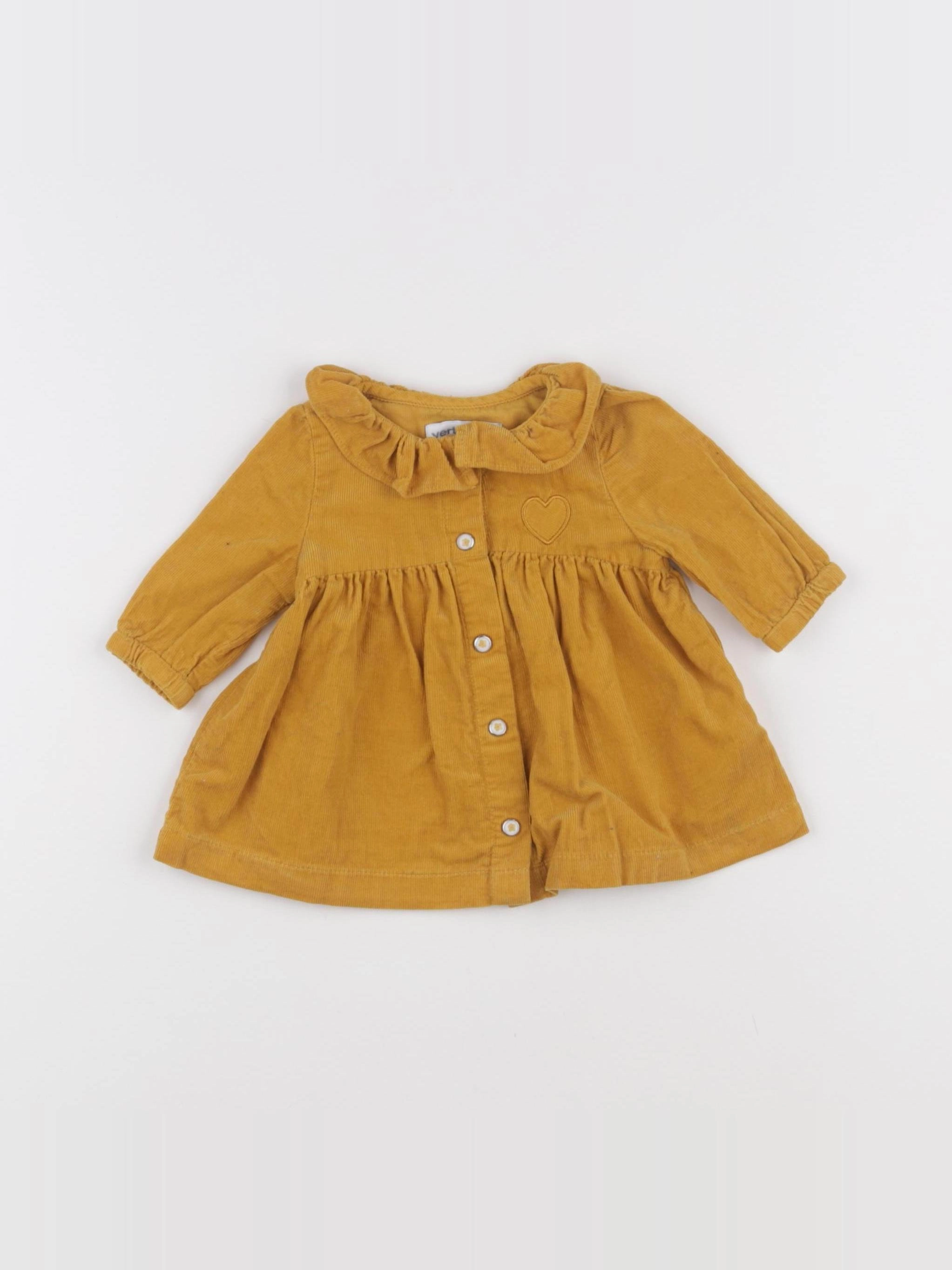 Vertbaudet - robe jaune - 1 mois