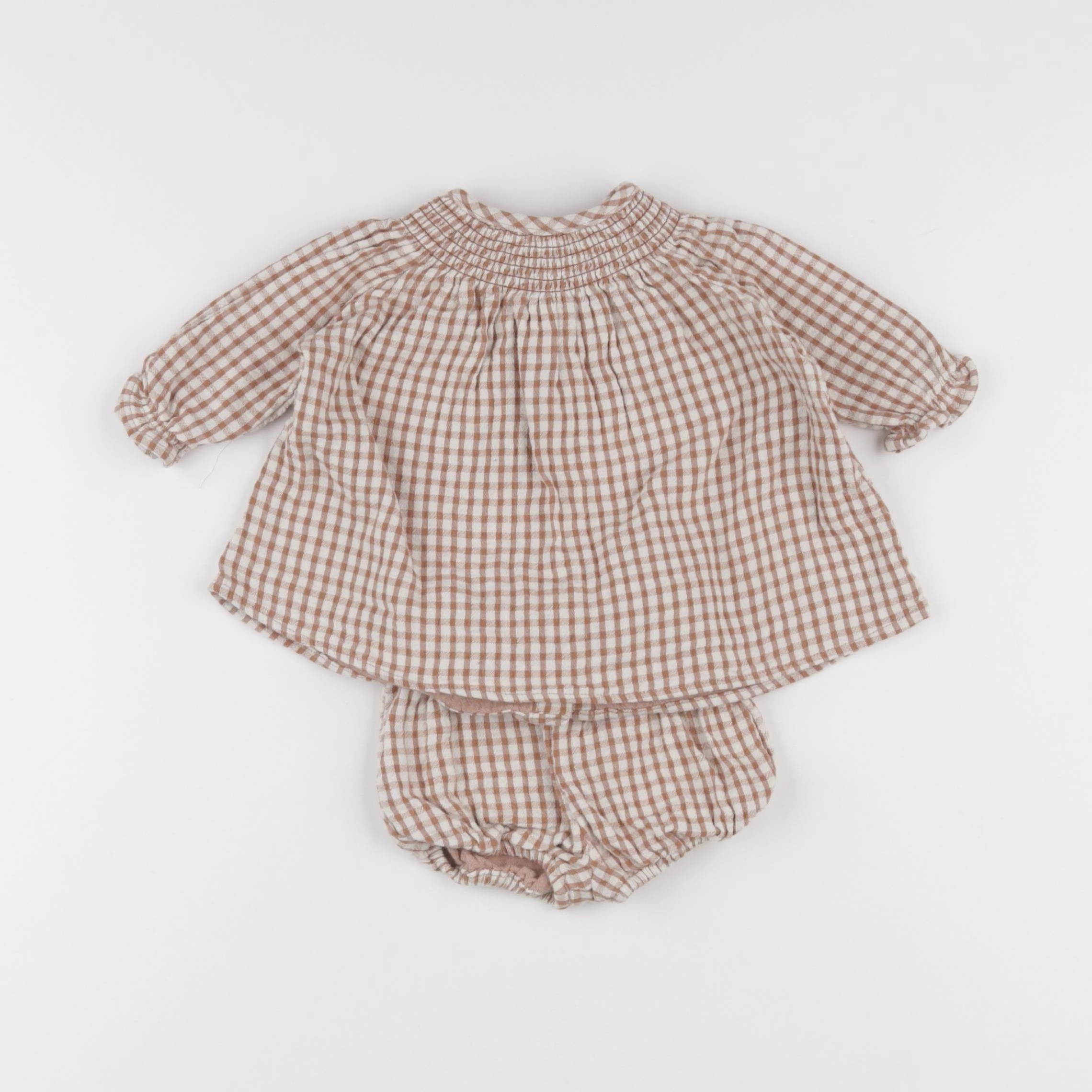 Vertbaudet - robe marron - 1 mois
