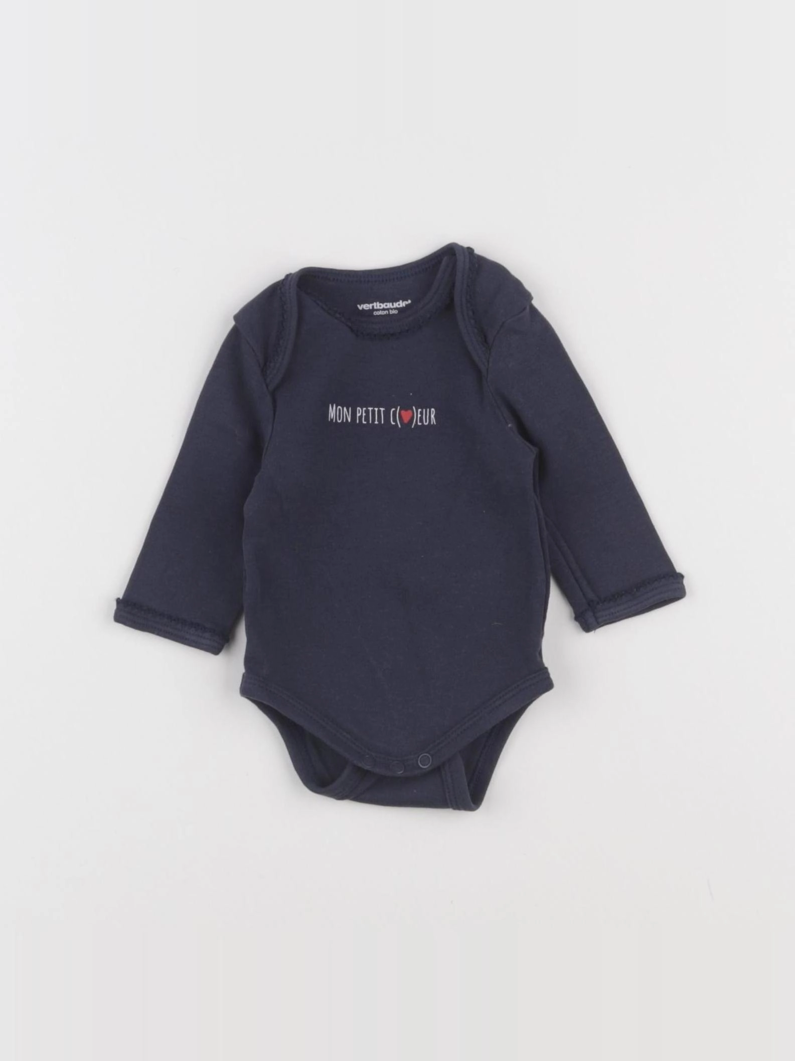Vertbaudet - body bleu - 1 mois