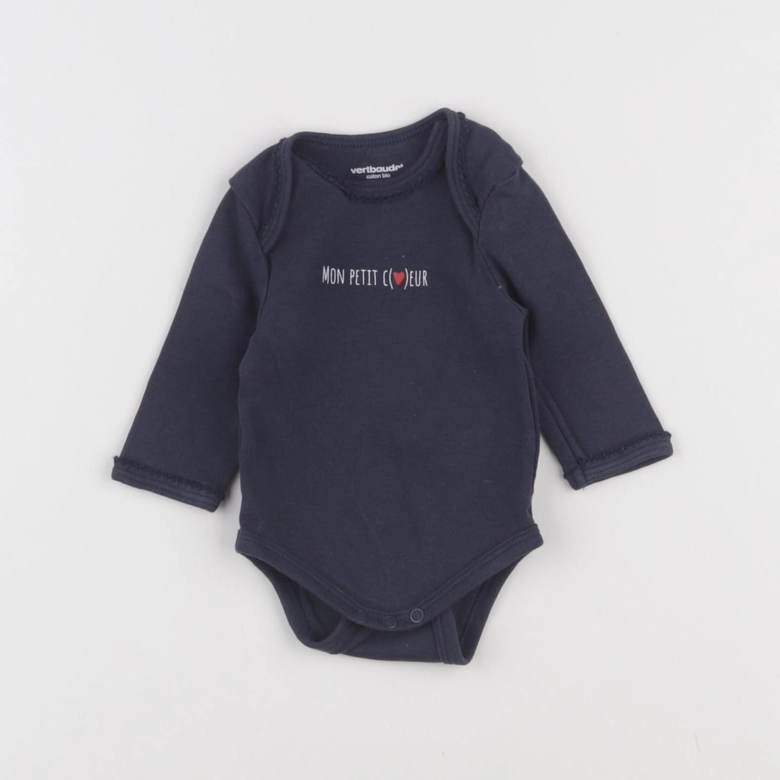 Vertbaudet - body bleu - 1 mois