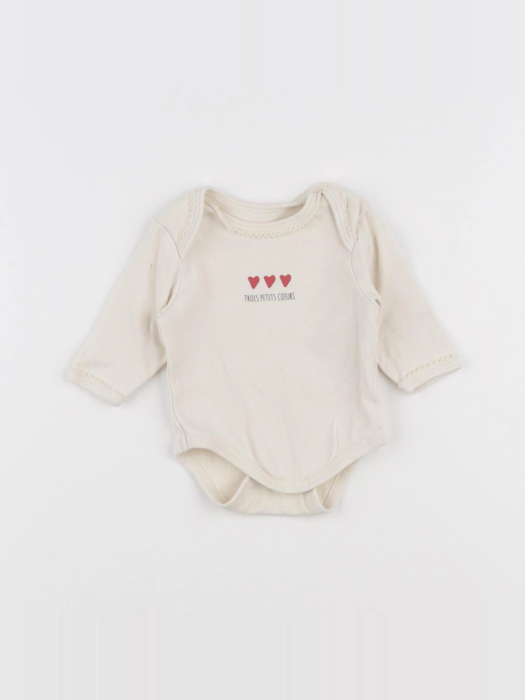 Vertbaudet - body beige - 1 mois