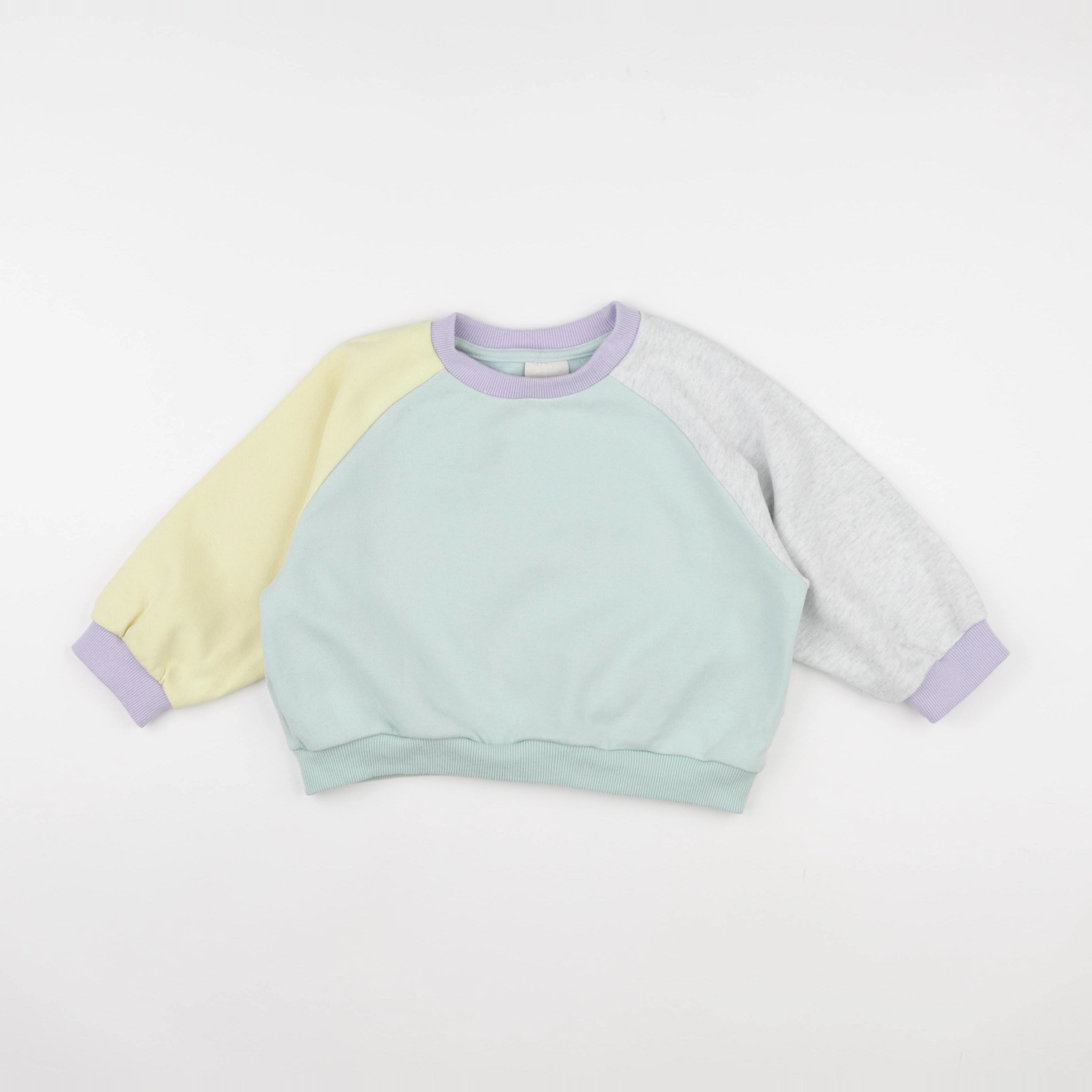 Gamin gamine - sweat vert, violet - 3 ans