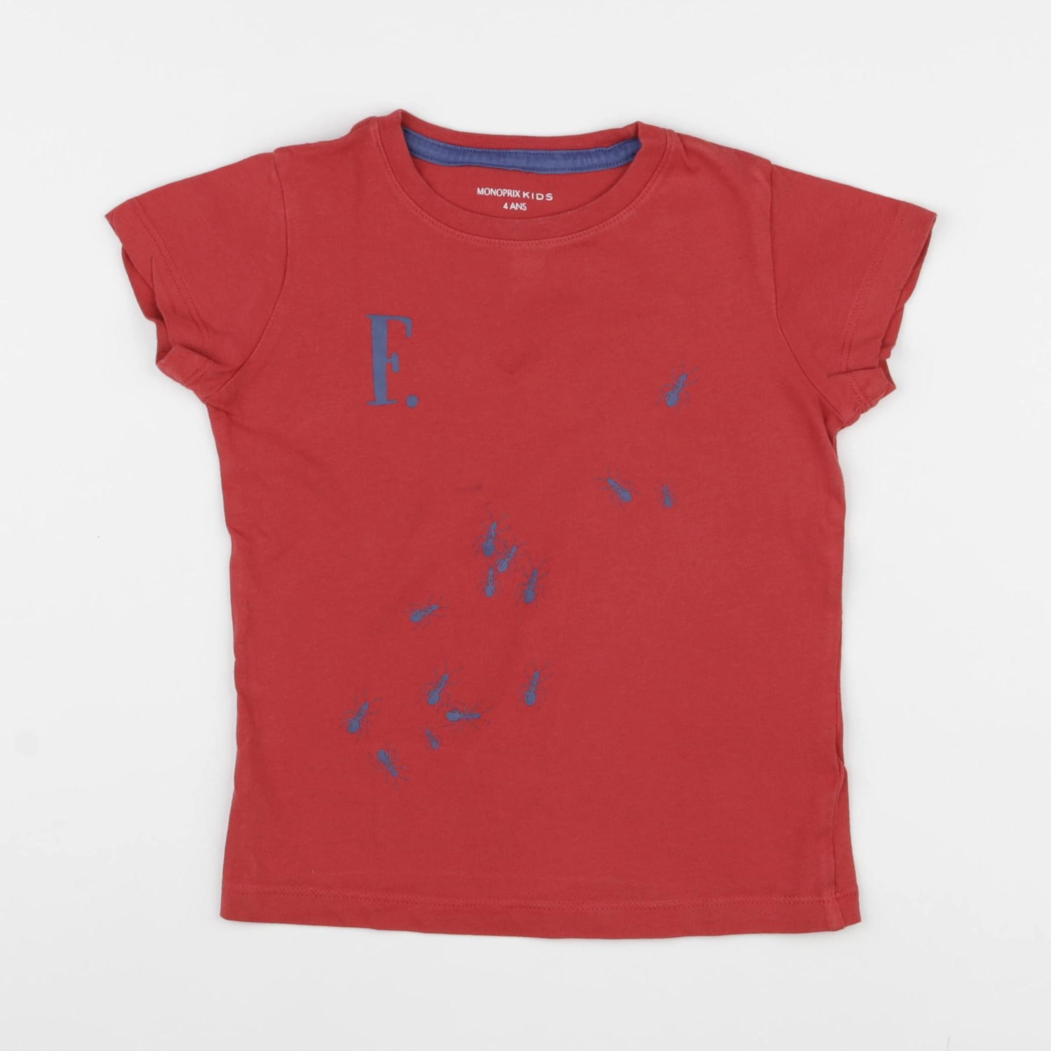 Monoprix - tee-shirt rouge - 4 ans