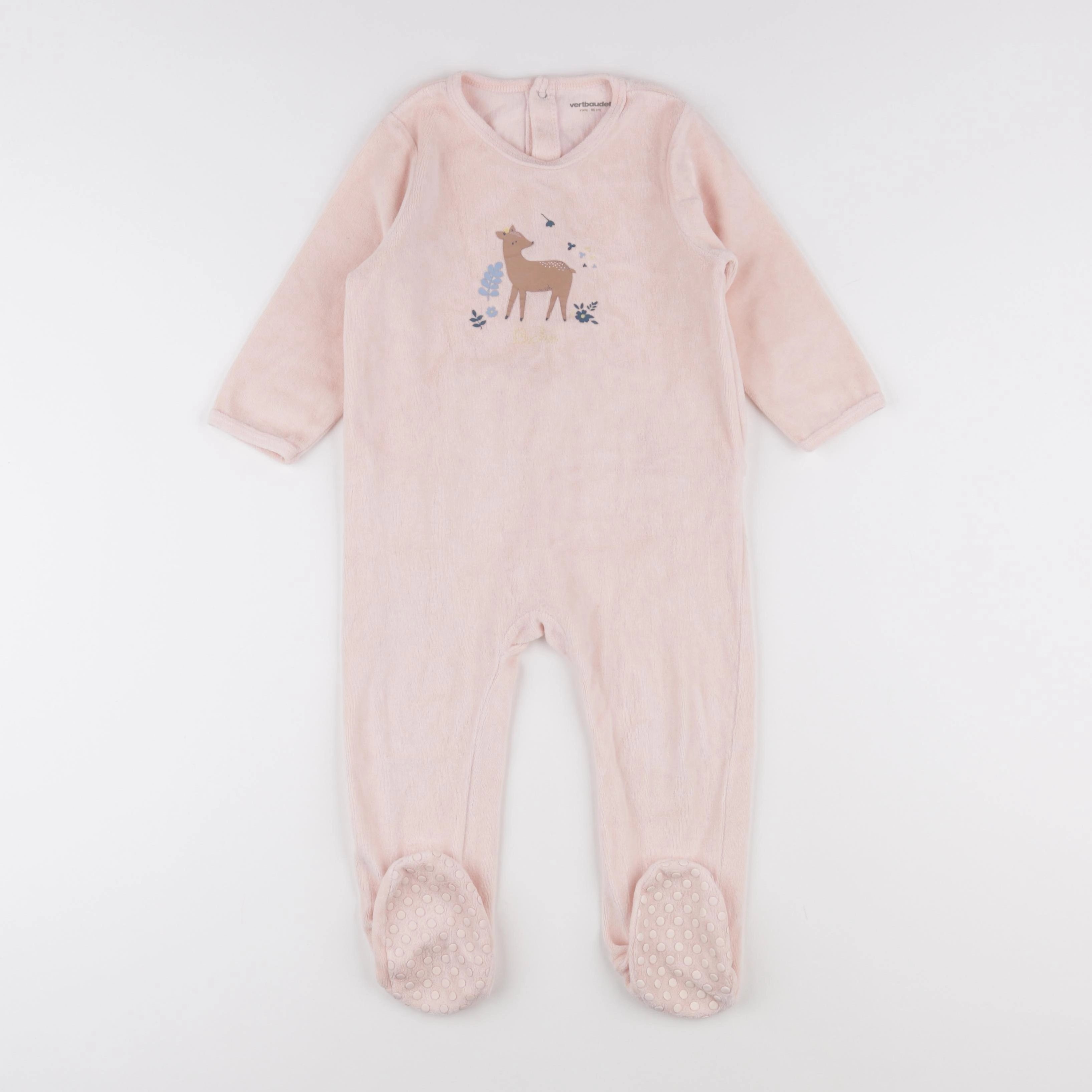 Vertbaudet - pyjama velours rose - 2 ans