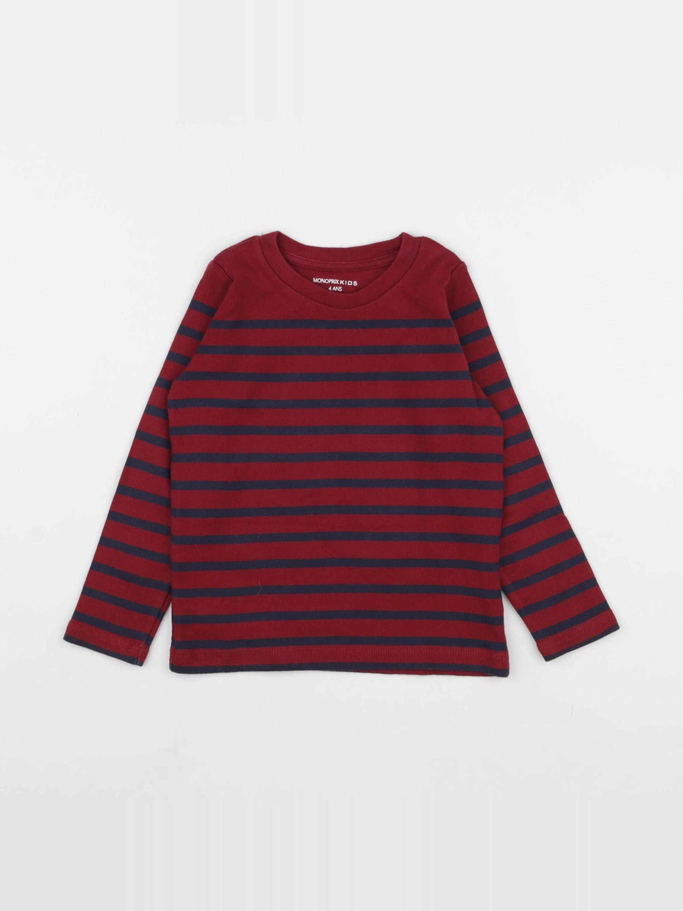 Monoprix - tee-shirt rouge - 4 ans