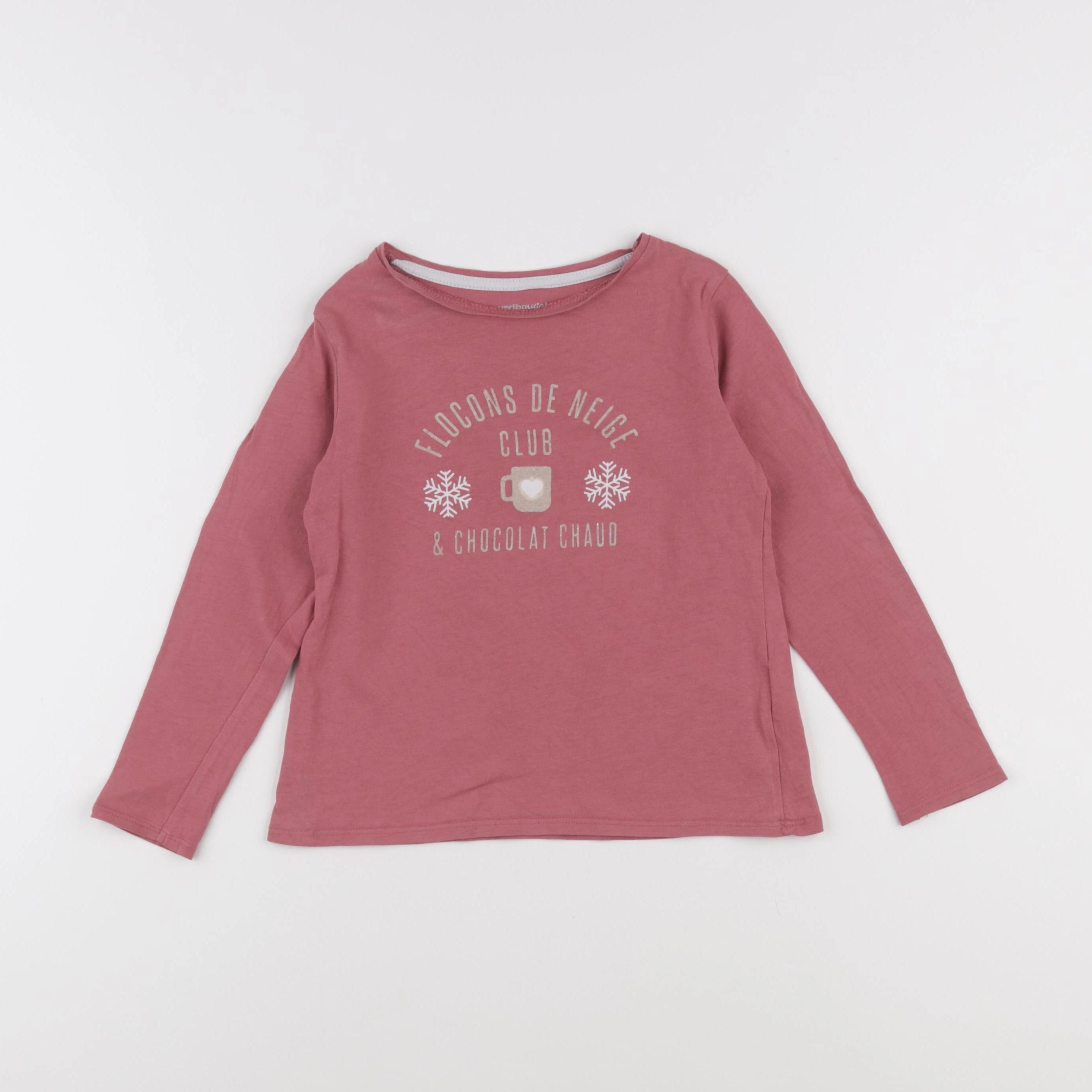 Vertbaudet - tee-shirt rose - 6 ans