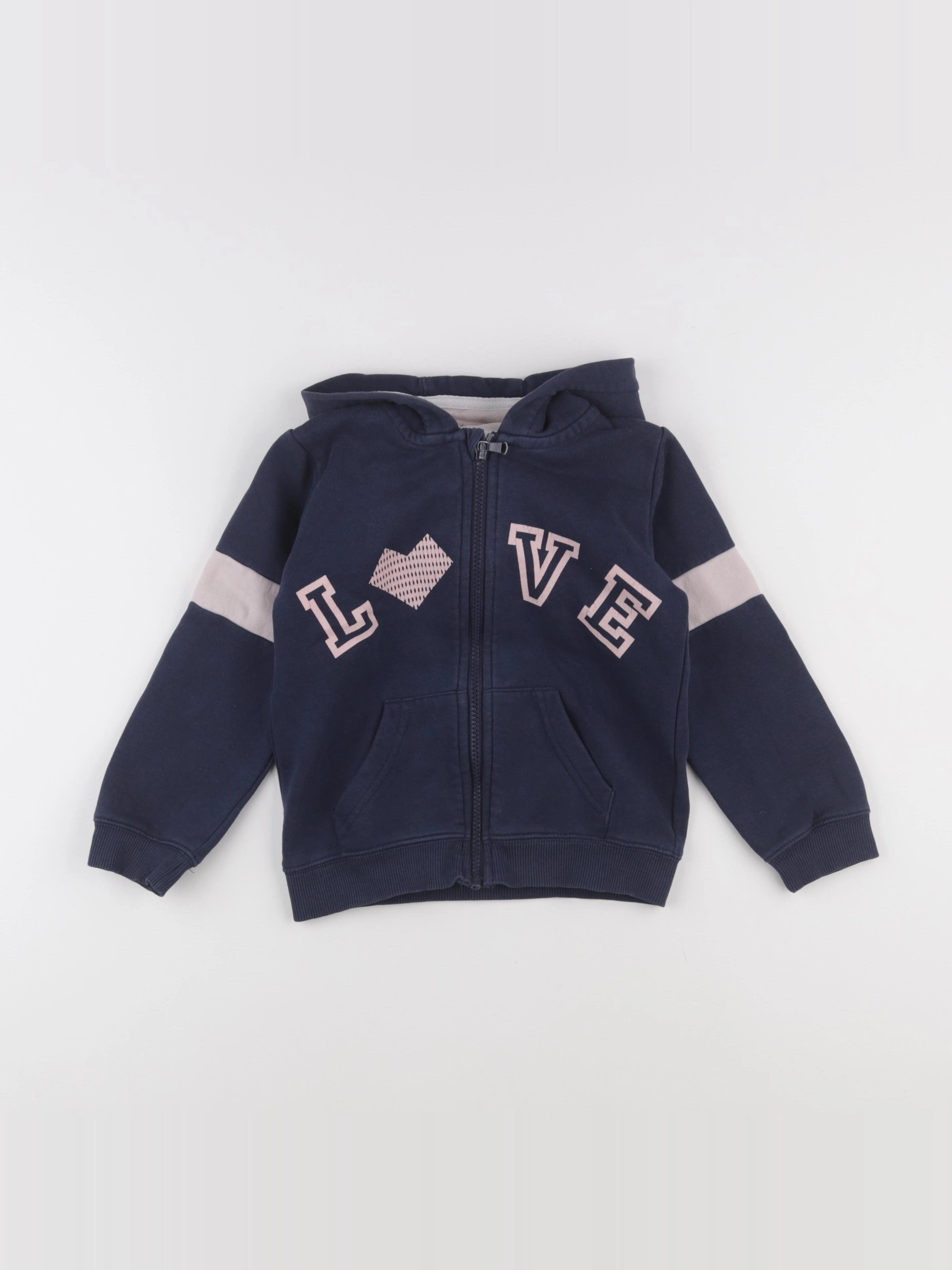 Vertbaudet - sweat bleu - 6 ans
